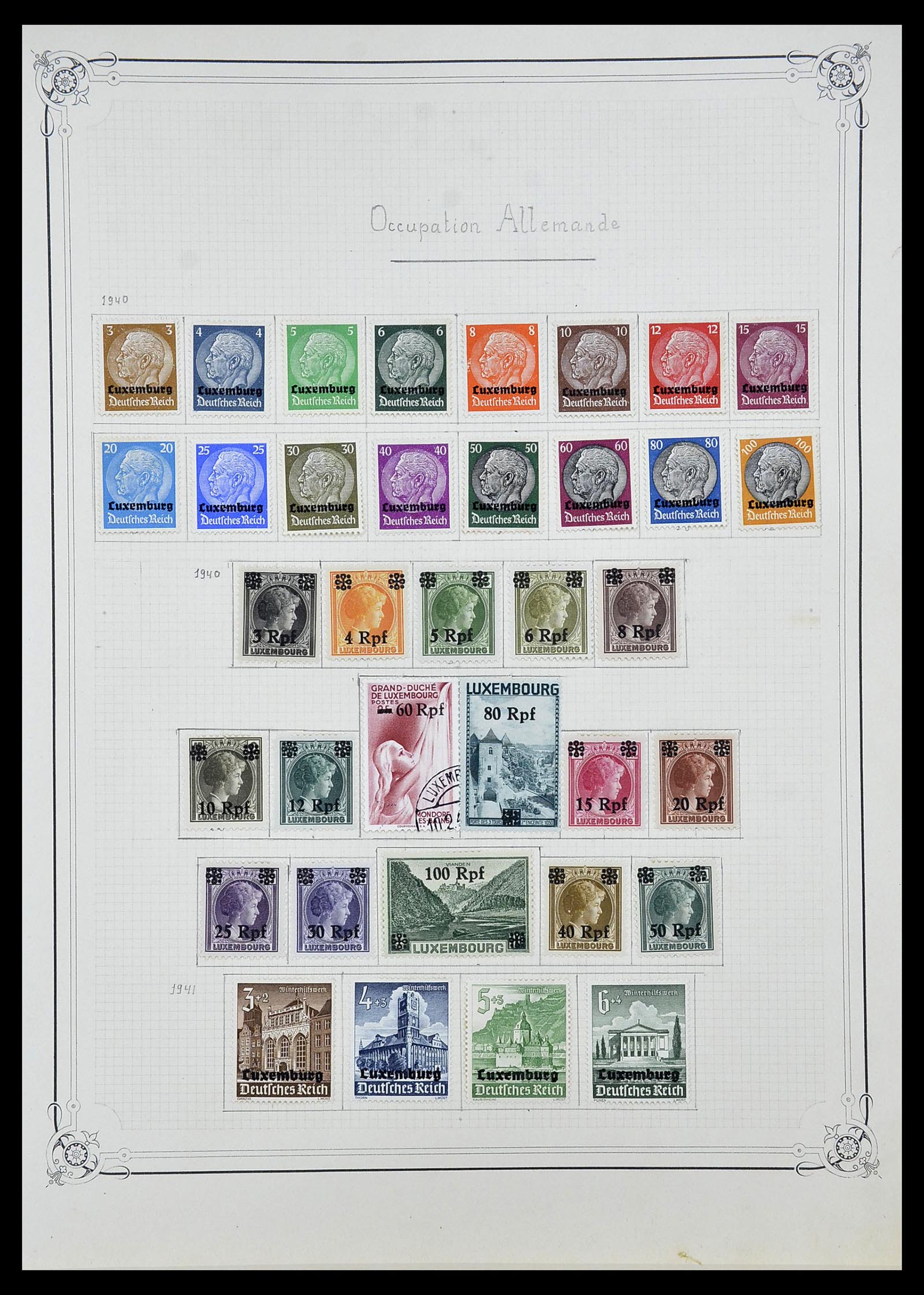 34681 020 - Stamp Collection 34681 Luxembourg 1880-1945.