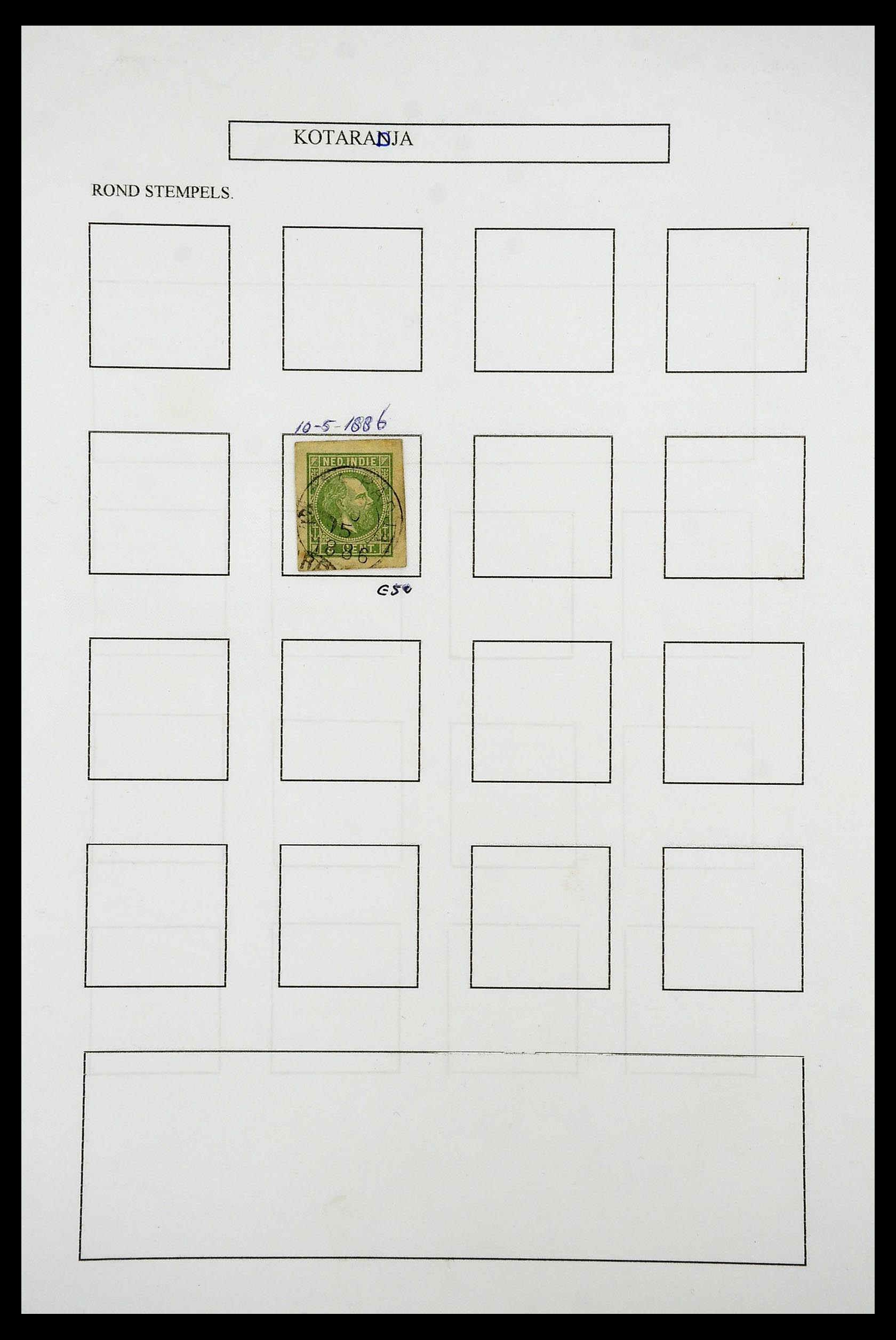 34682 008 - Postzegelverzameling 34682 Nederlands Indië stempels 1864-1935.