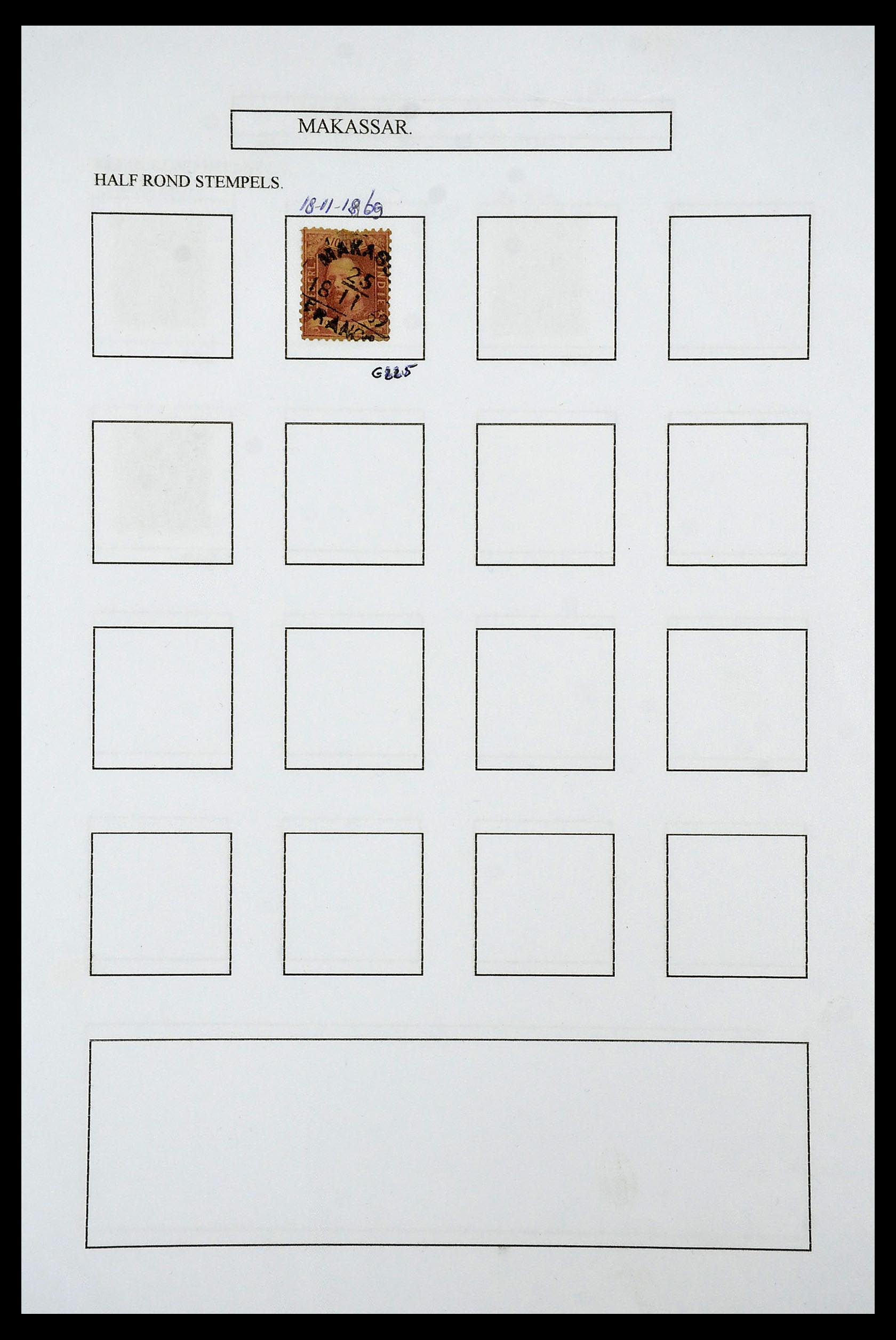 34682 010 - Postzegelverzameling 34682 Nederlands Indië stempels 1864-1935.
