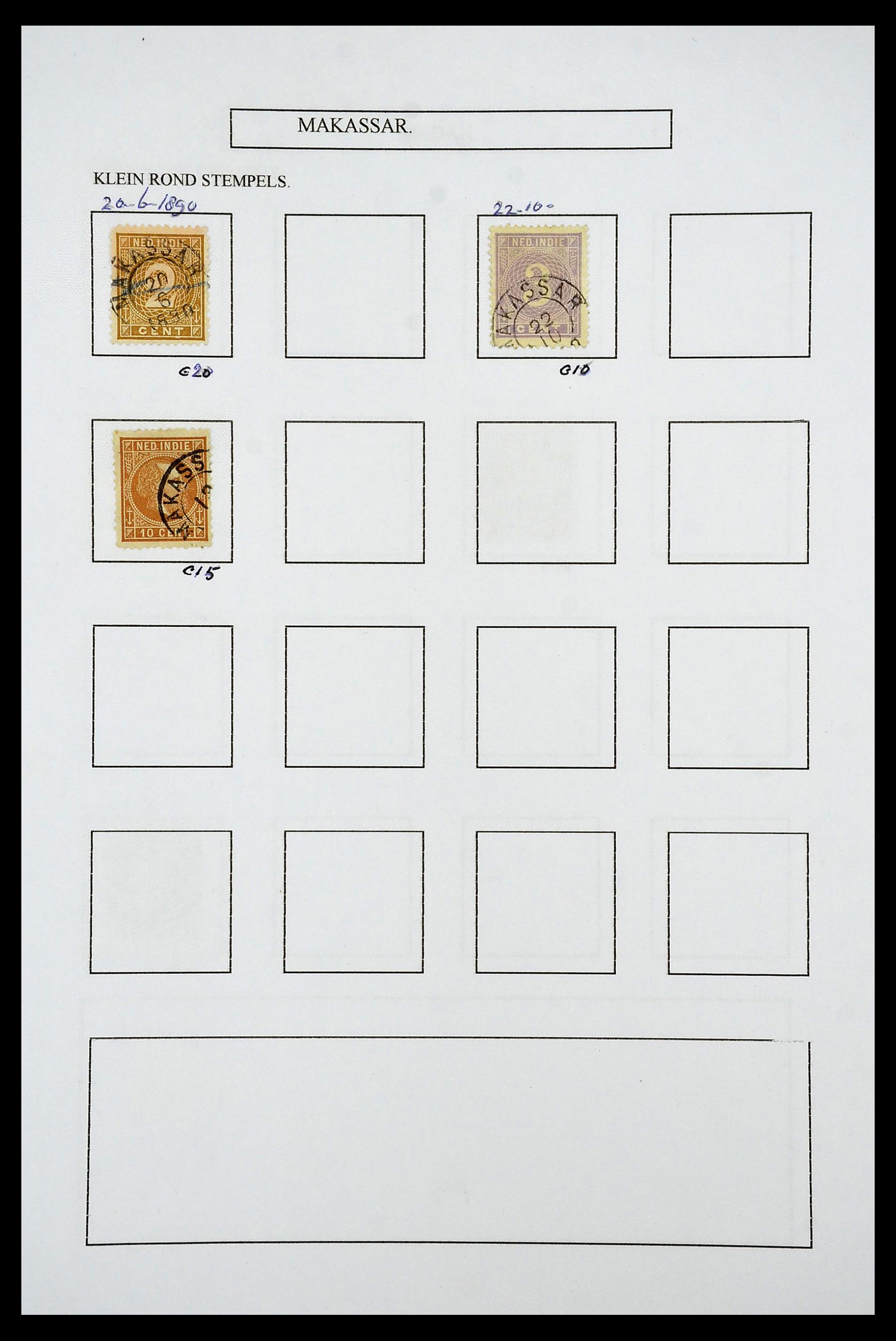 34682 011 - Postzegelverzameling 34682 Nederlands Indië stempels 1864-1935.