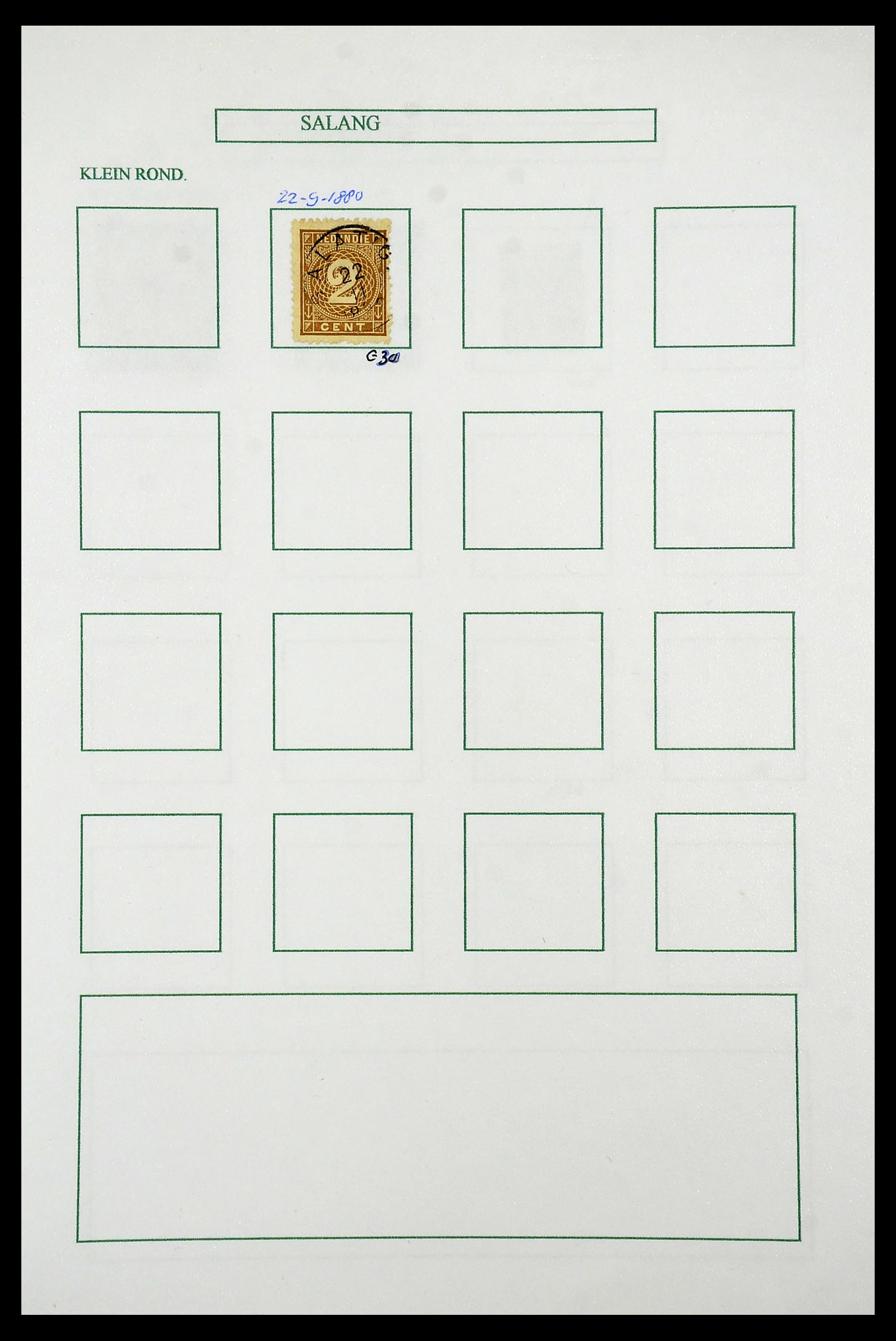 34682 020 - Postzegelverzameling 34682 Nederlands Indië stempels 1864-1935.