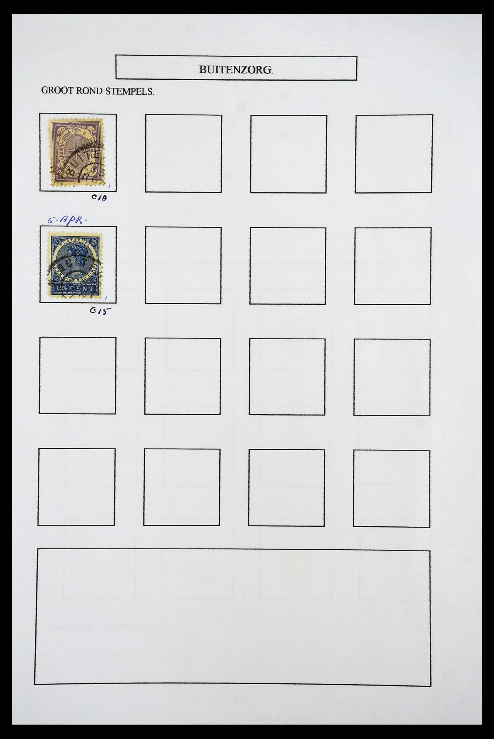 34682 048 - Postzegelverzameling 34682 Nederlands Indië stempels 1864-1935.
