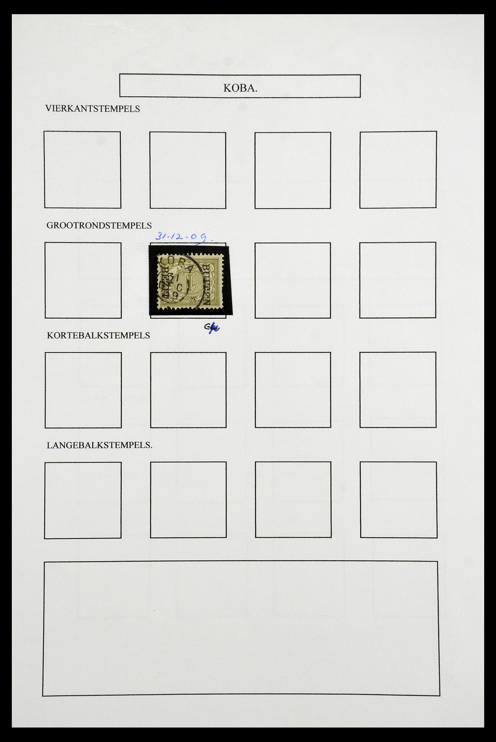 34682 060 - Stamp Collection 34682 Dutch east Indies cancels 1864-1935.