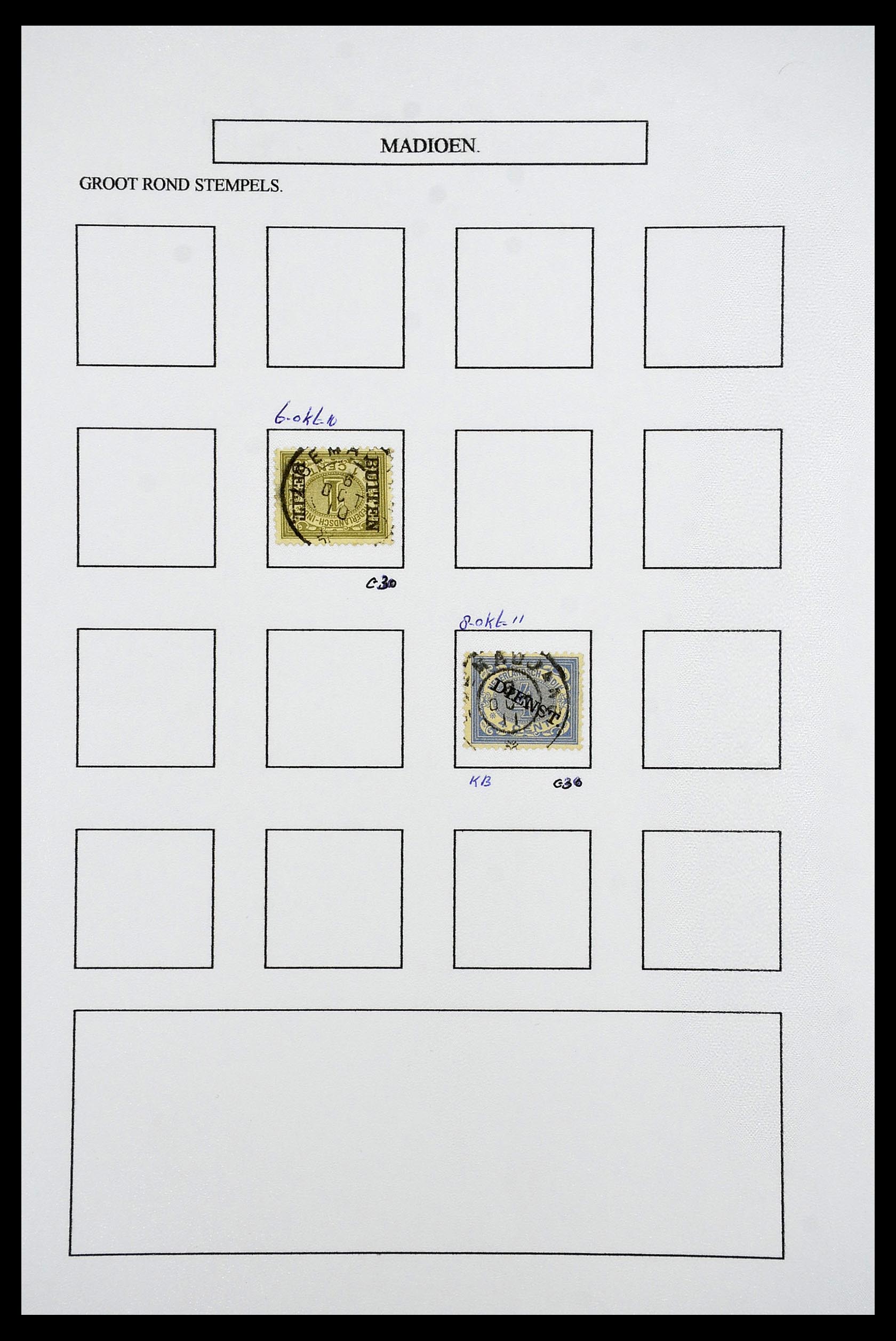 34682 066 - Postzegelverzameling 34682 Nederlands Indië stempels 1864-1935.
