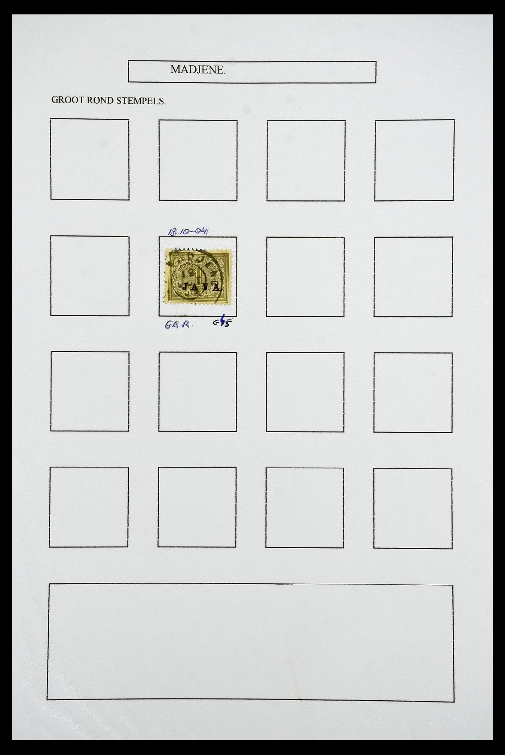 34682 067 - Stamp Collection 34682 Dutch east Indies cancels 1864-1935.