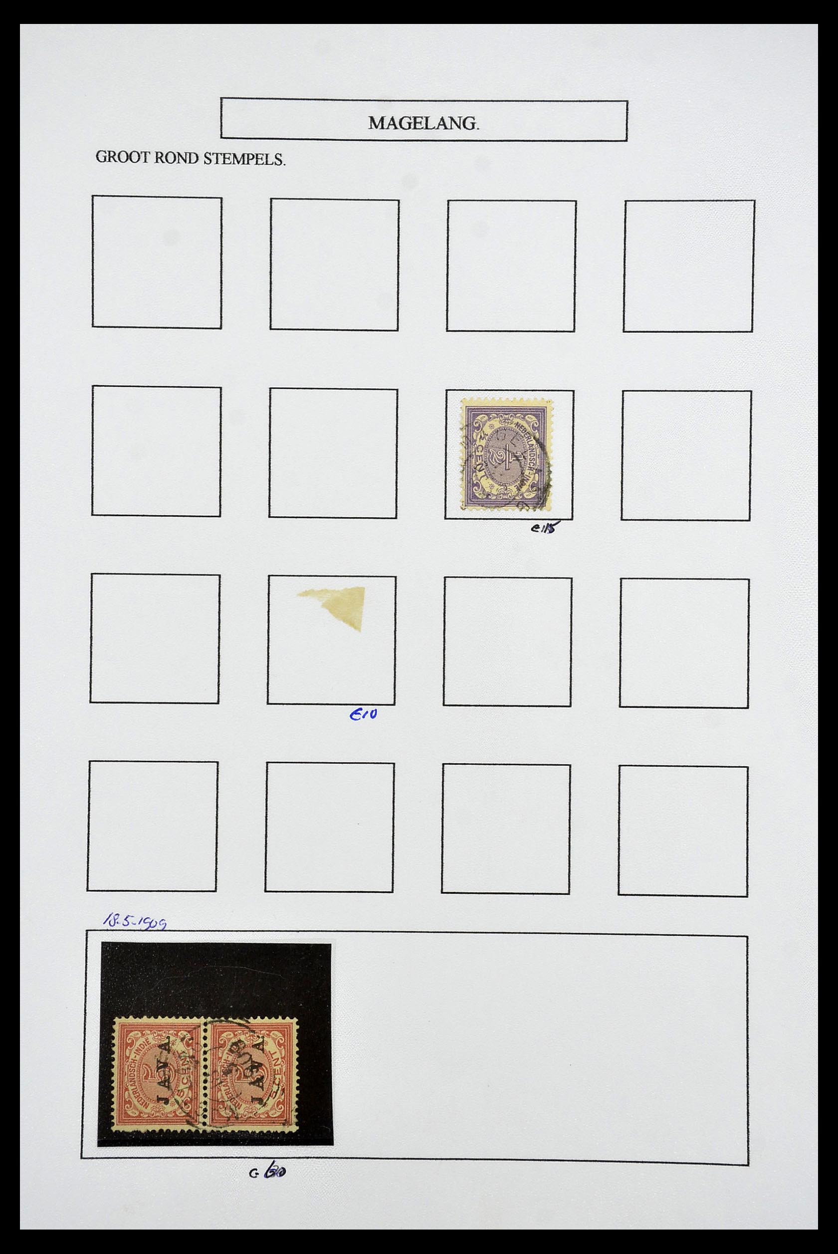 34682 068 - Postzegelverzameling 34682 Nederlands Indië stempels 1864-1935.