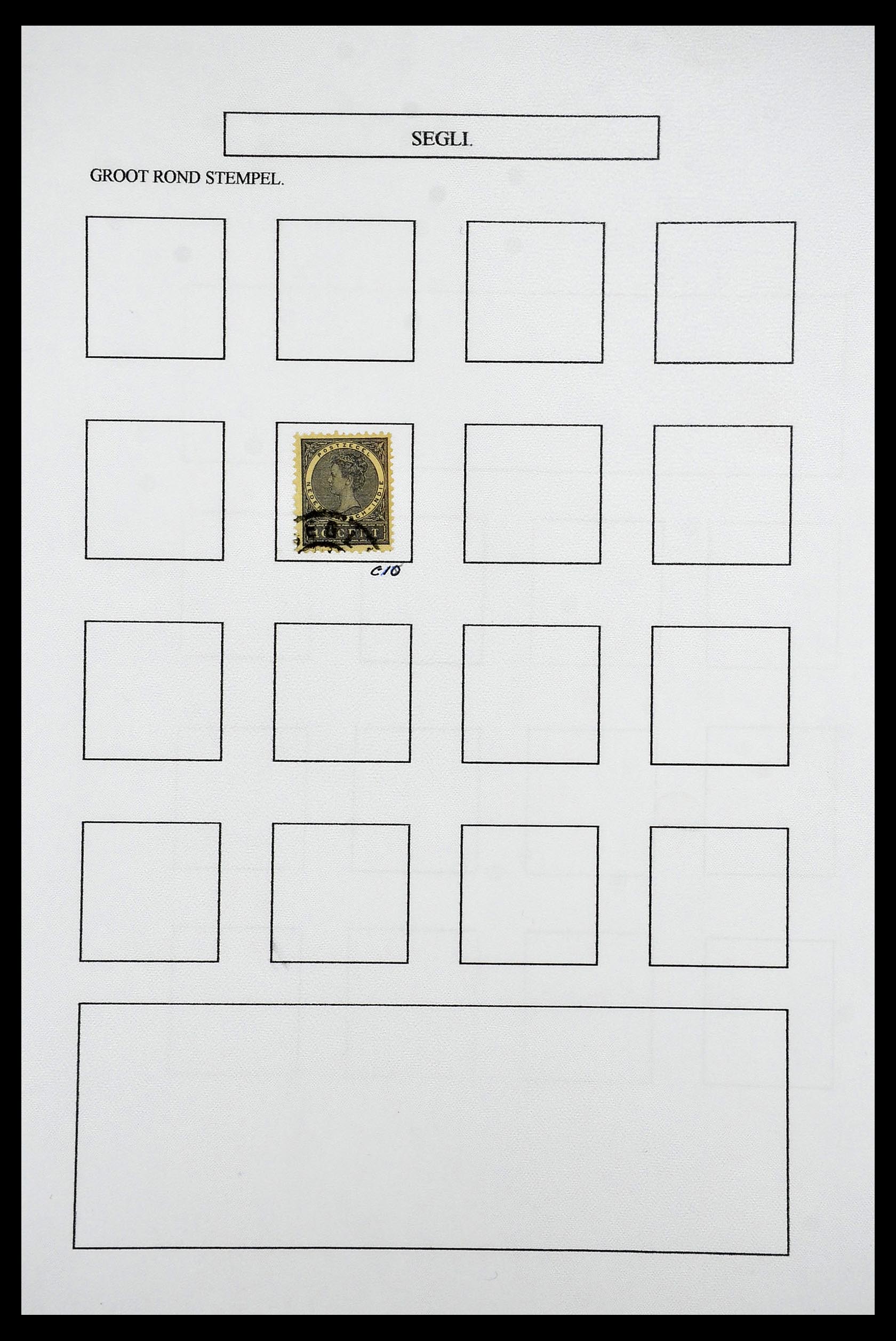 34682 085 - Postzegelverzameling 34682 Nederlands Indië stempels 1864-1935.