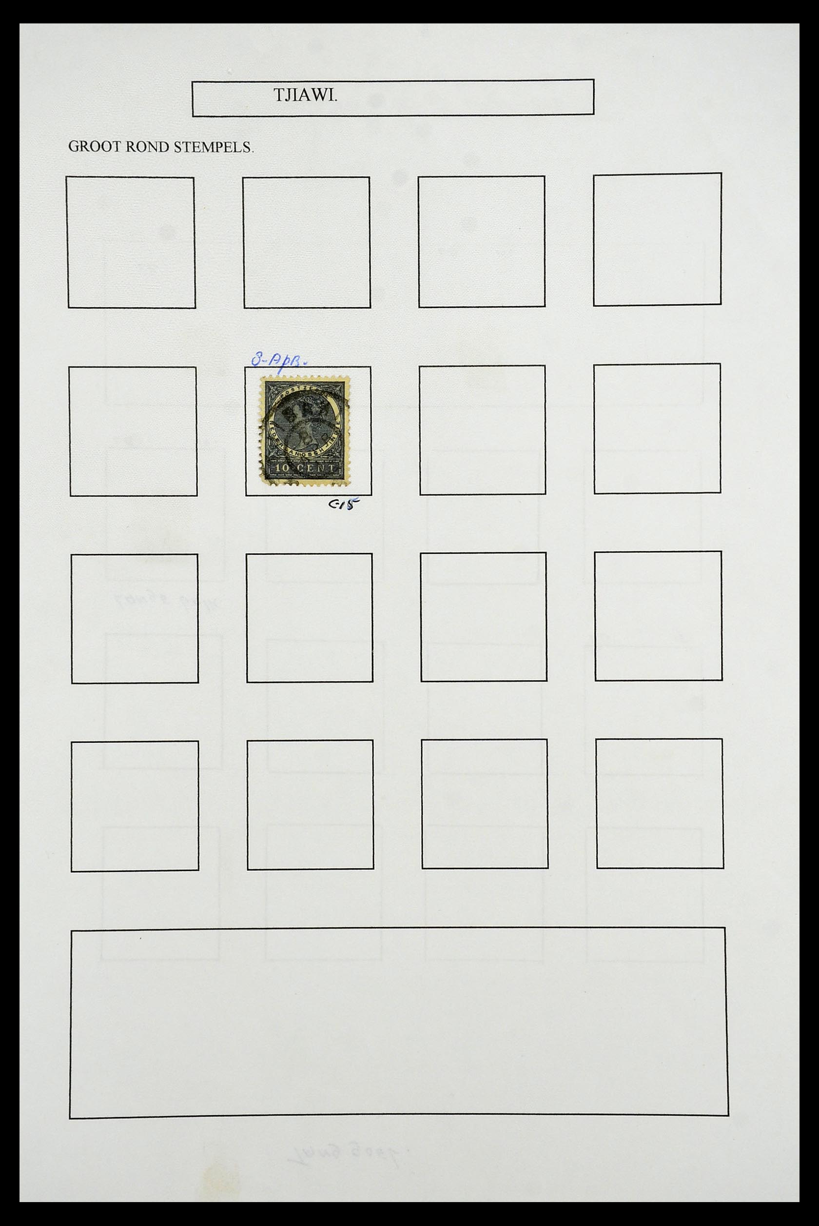 34682 099 - Postzegelverzameling 34682 Nederlands Indië stempels 1864-1935.