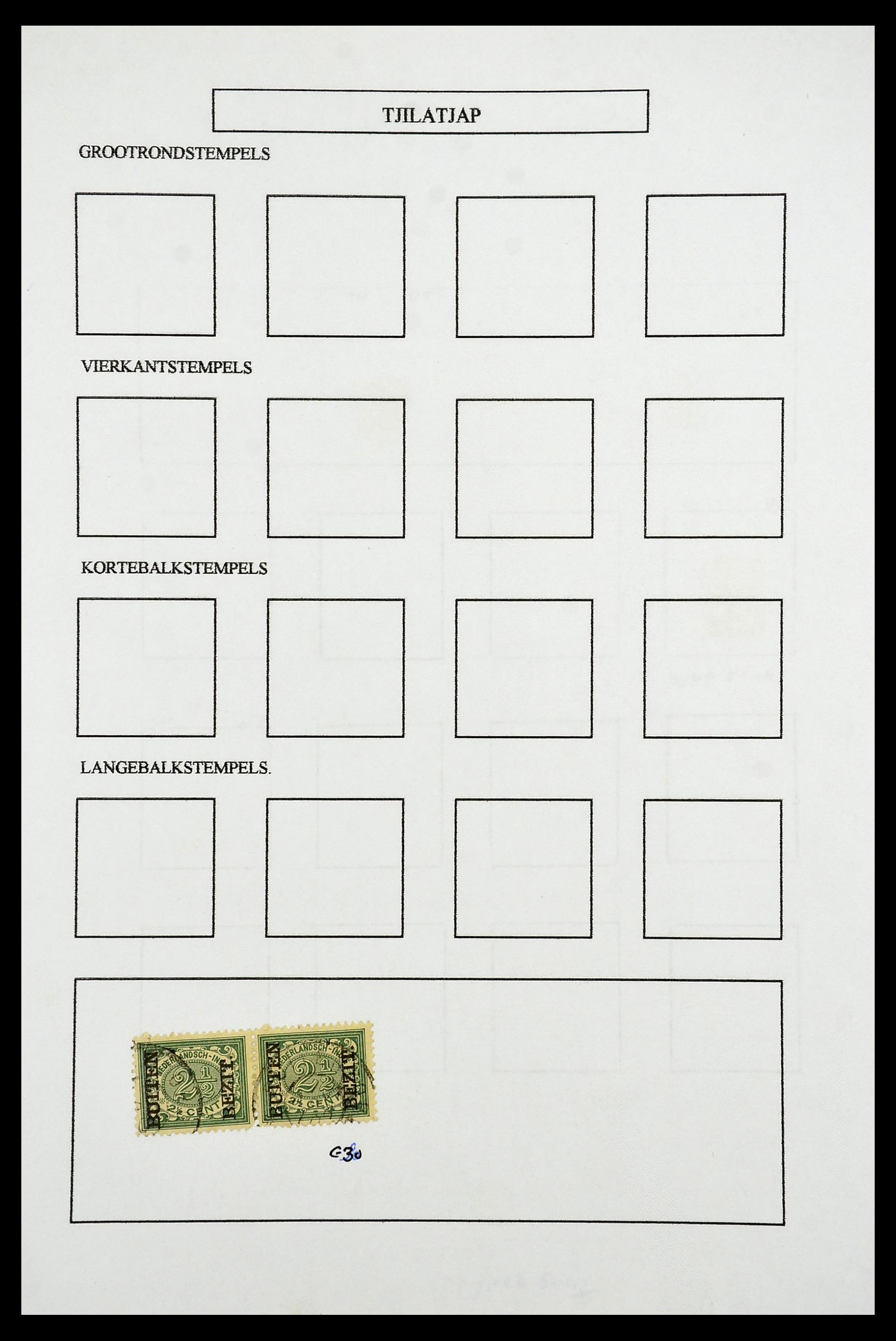 34682 100 - Stamp Collection 34682 Dutch east Indies cancels 1864-1935.