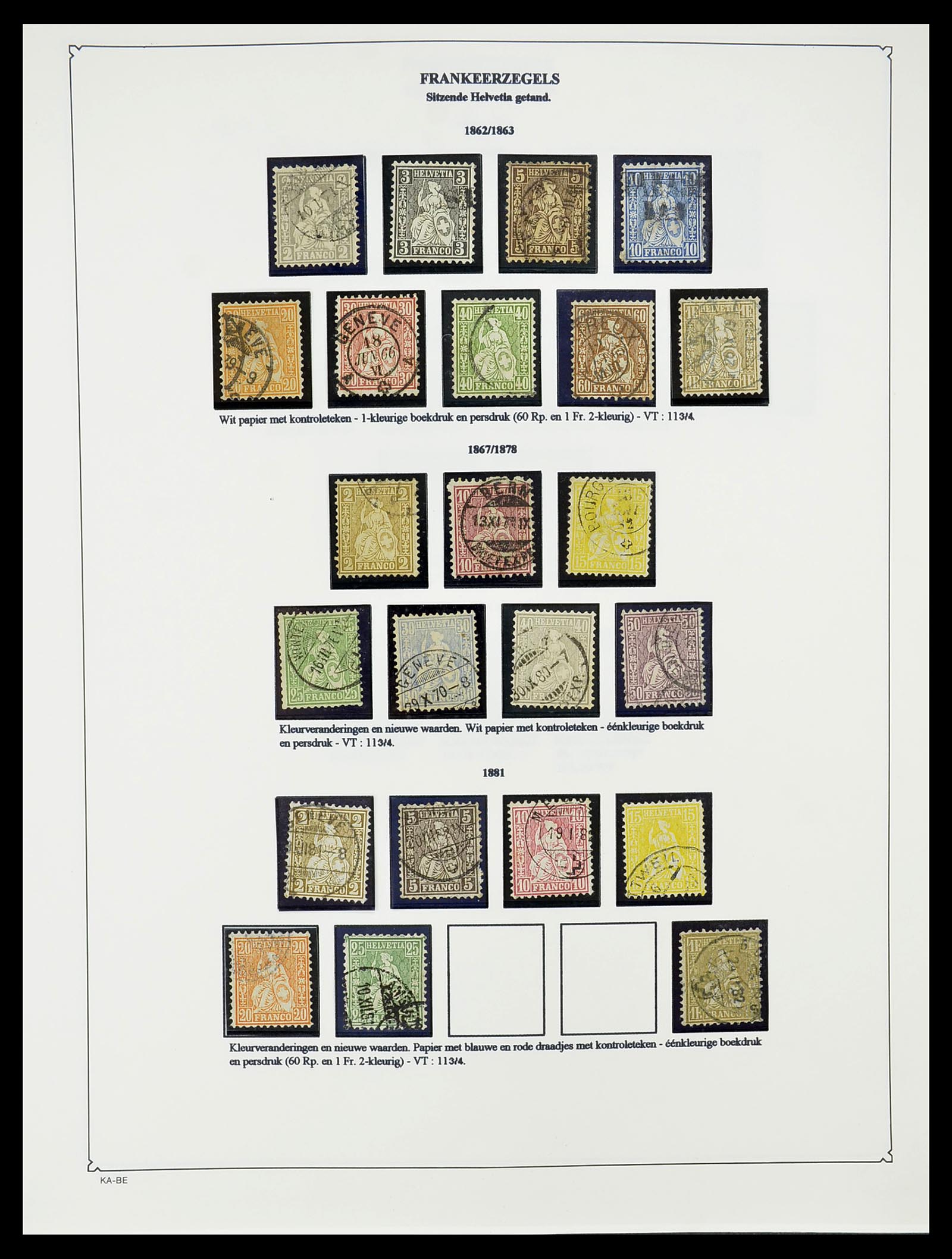 34685 070 - Postzegelverzameling 34685 Zwitserland 1851-2005.