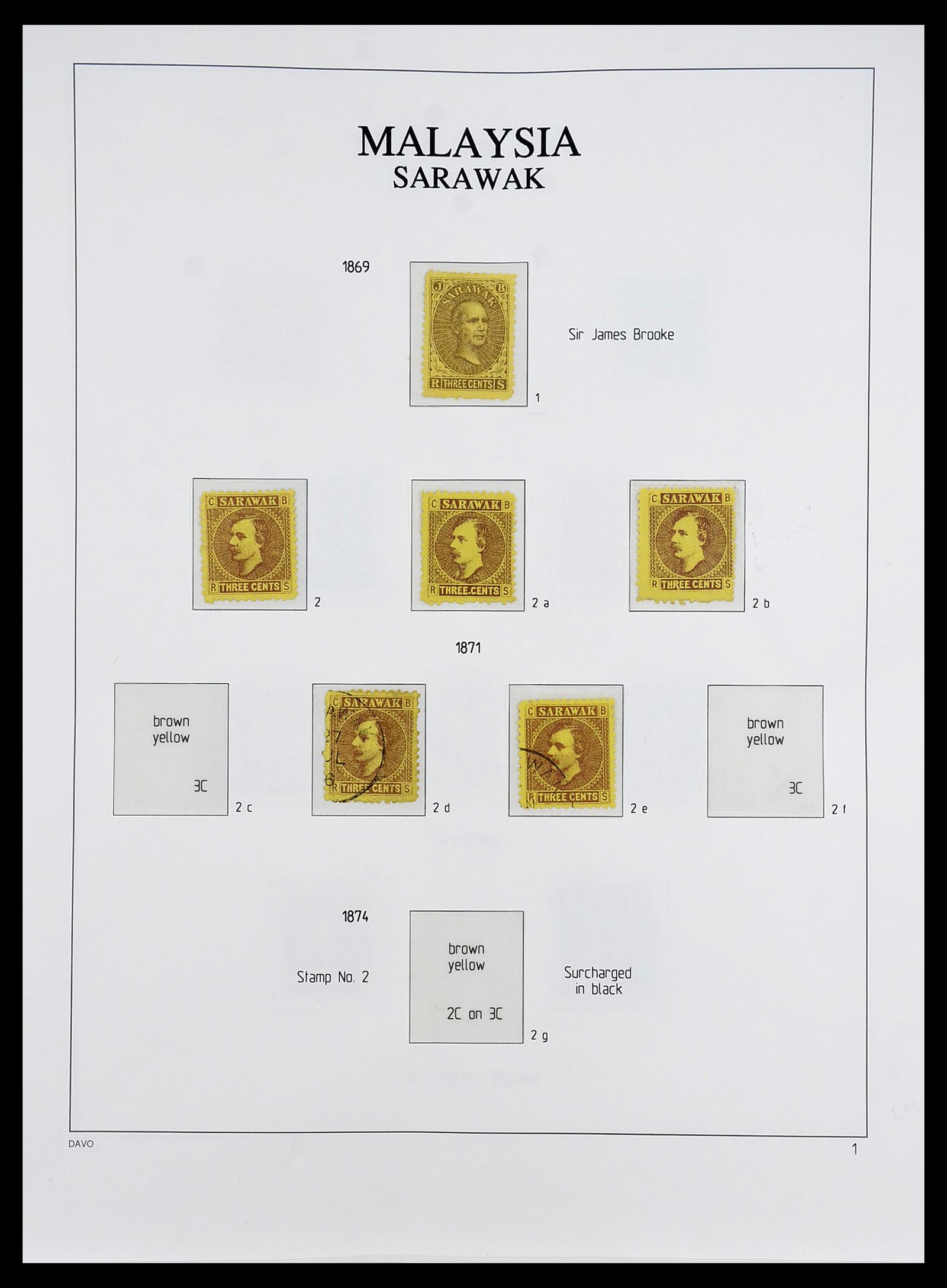 34687 001 - Postzegelverzameling 34687 Sarawak 1869-2009.
