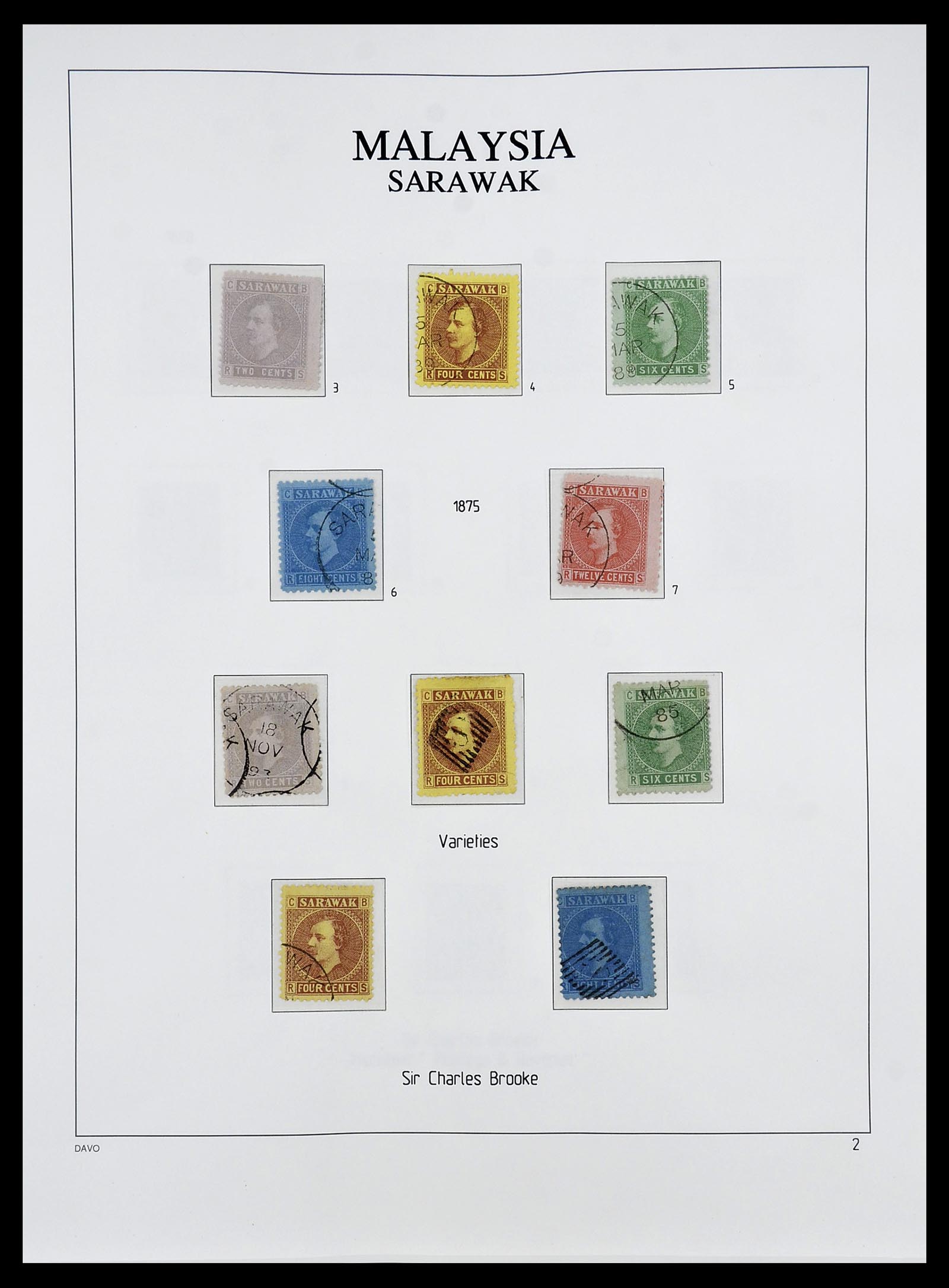 34687 002 - Postzegelverzameling 34687 Sarawak 1869-2009.