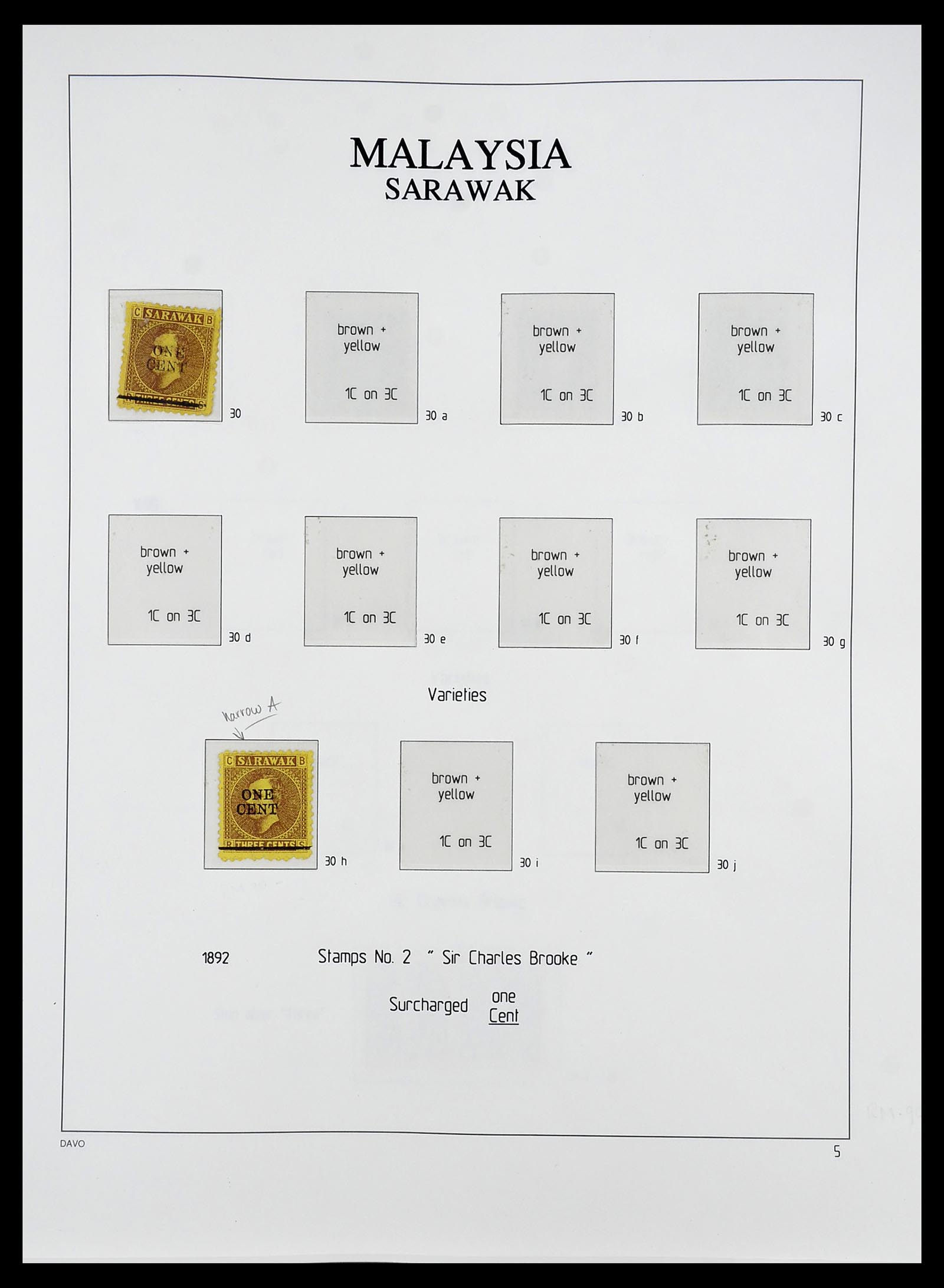 34687 006 - Postzegelverzameling 34687 Sarawak 1869-2009.