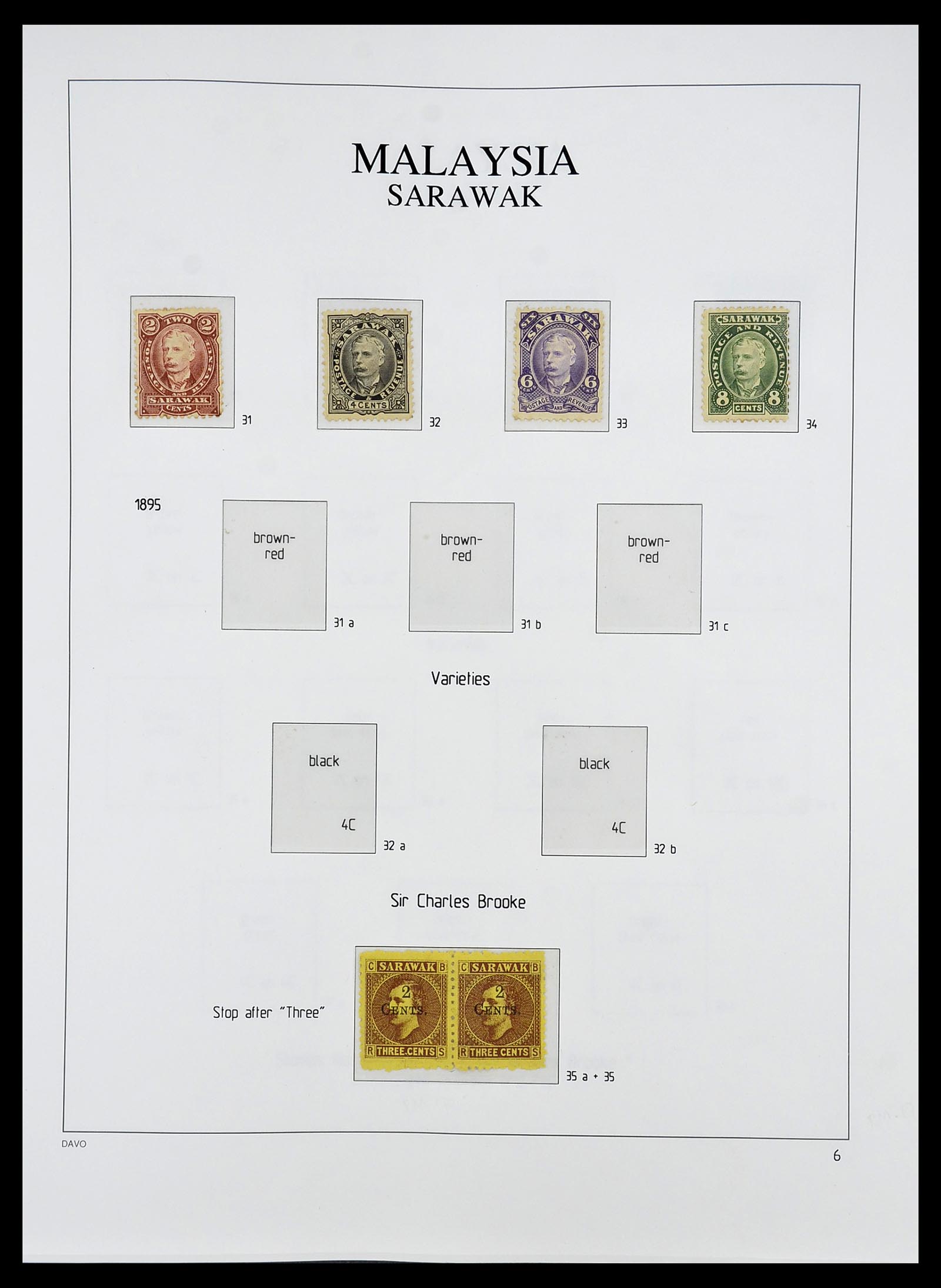 34687 007 - Postzegelverzameling 34687 Sarawak 1869-2009.