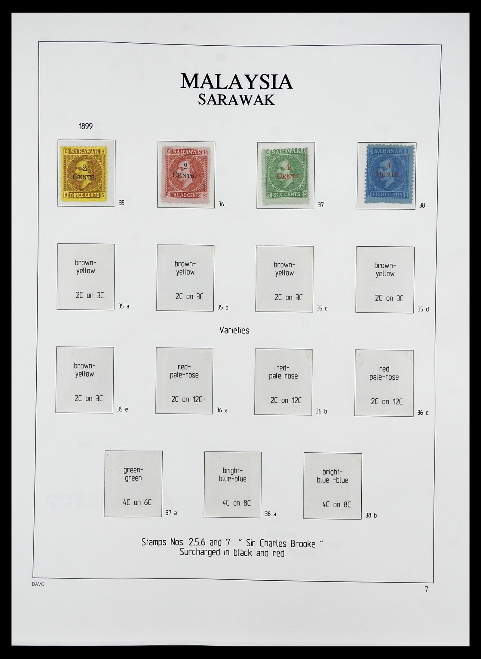 34687 008 - Postzegelverzameling 34687 Sarawak 1869-2009.