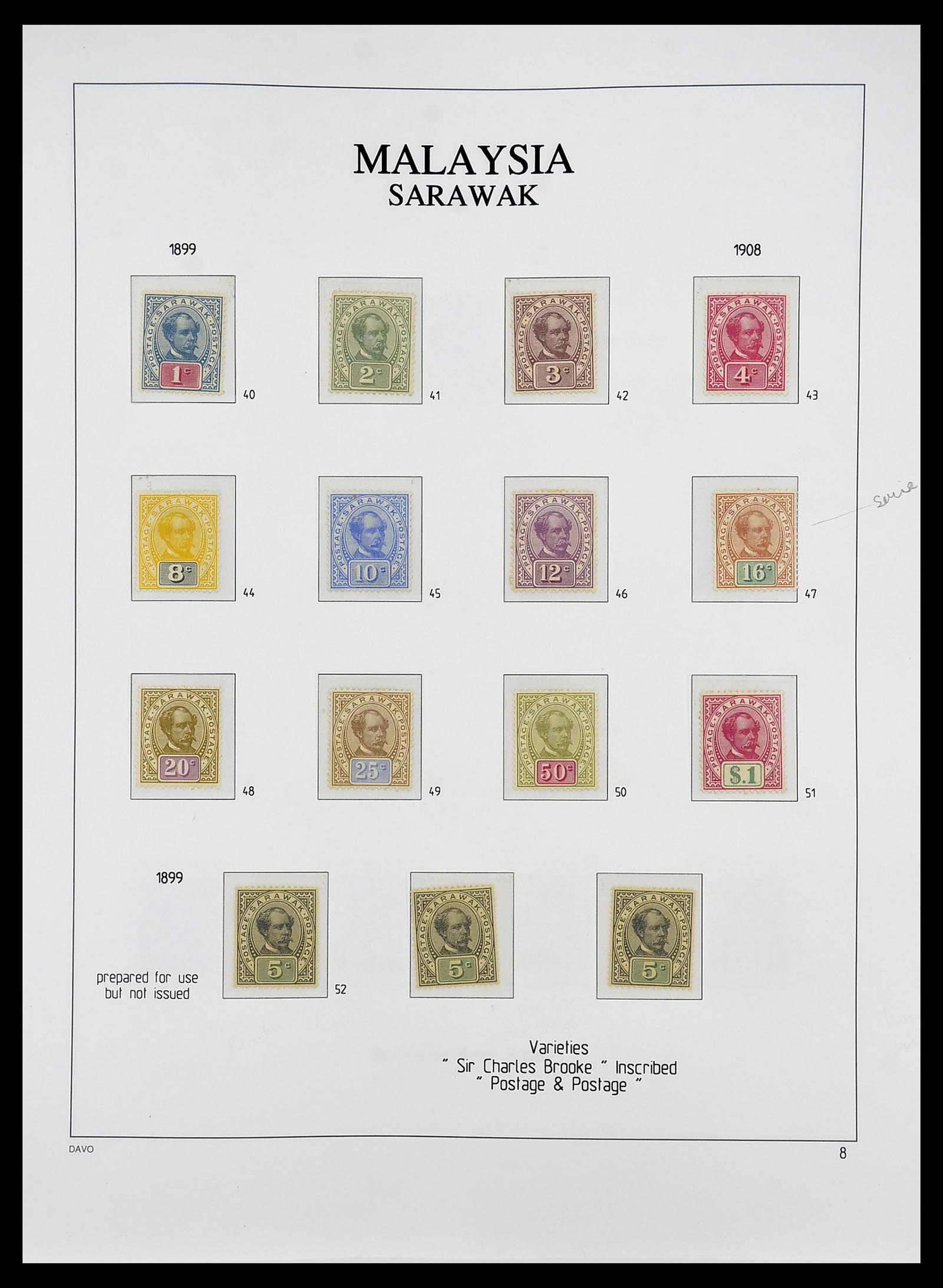 34687 009 - Postzegelverzameling 34687 Sarawak 1869-2009.