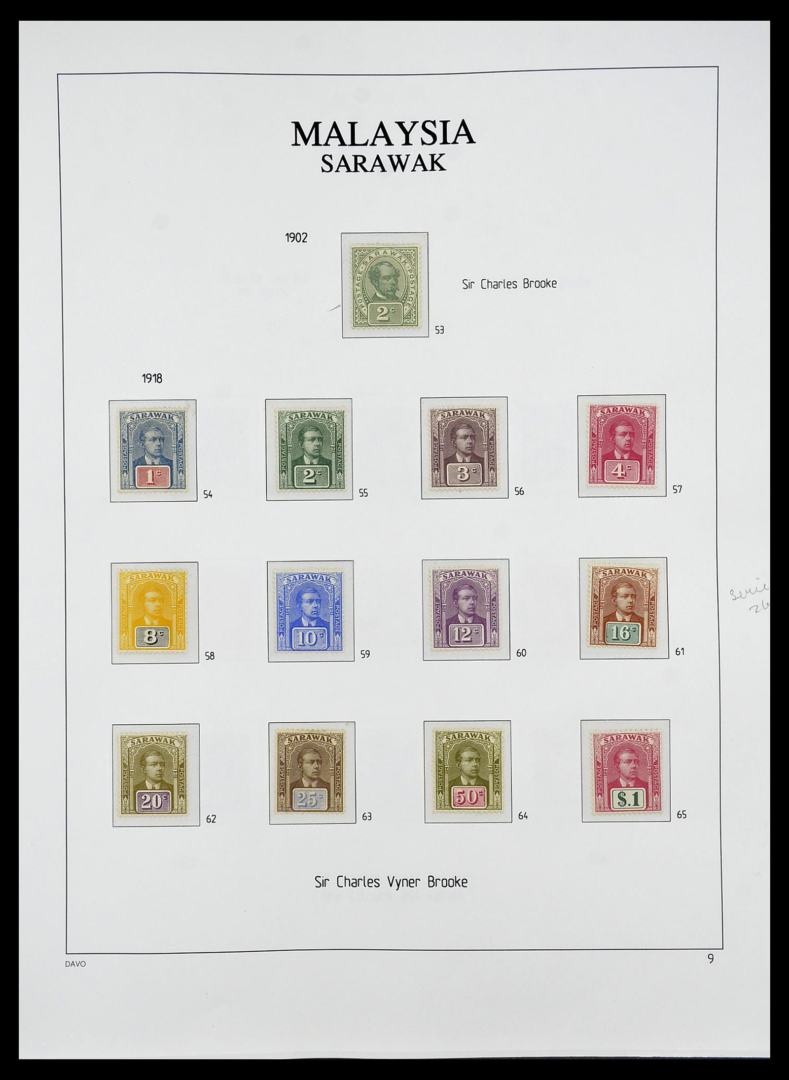 34687 010 - Postzegelverzameling 34687 Sarawak 1869-2009.