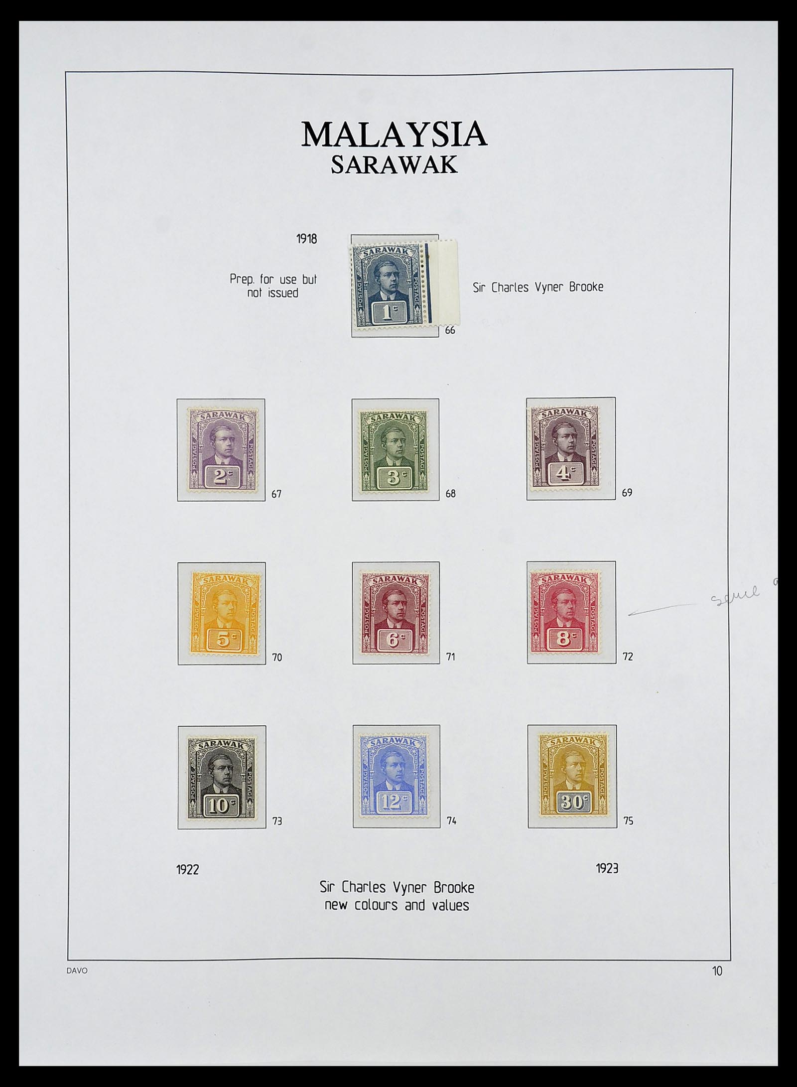 34687 011 - Postzegelverzameling 34687 Sarawak 1869-2009.