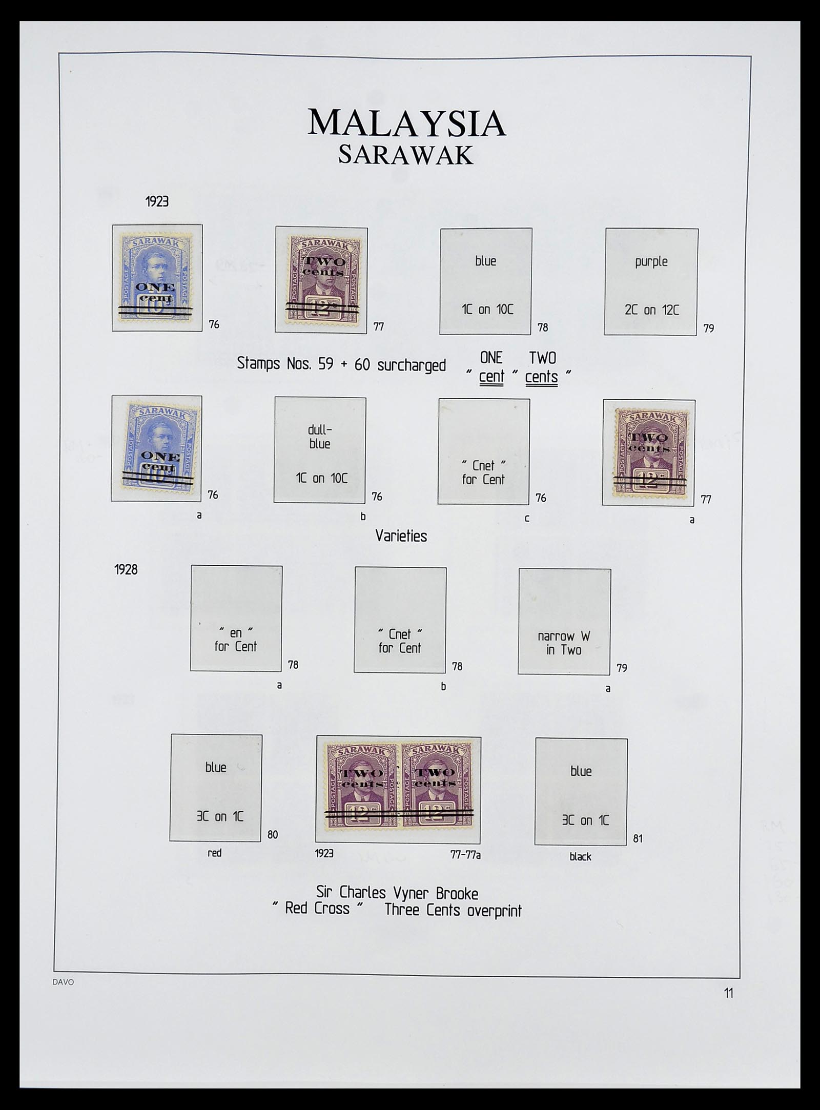 34687 012 - Stamp Collection 34687 Sarawak 1869-2009.