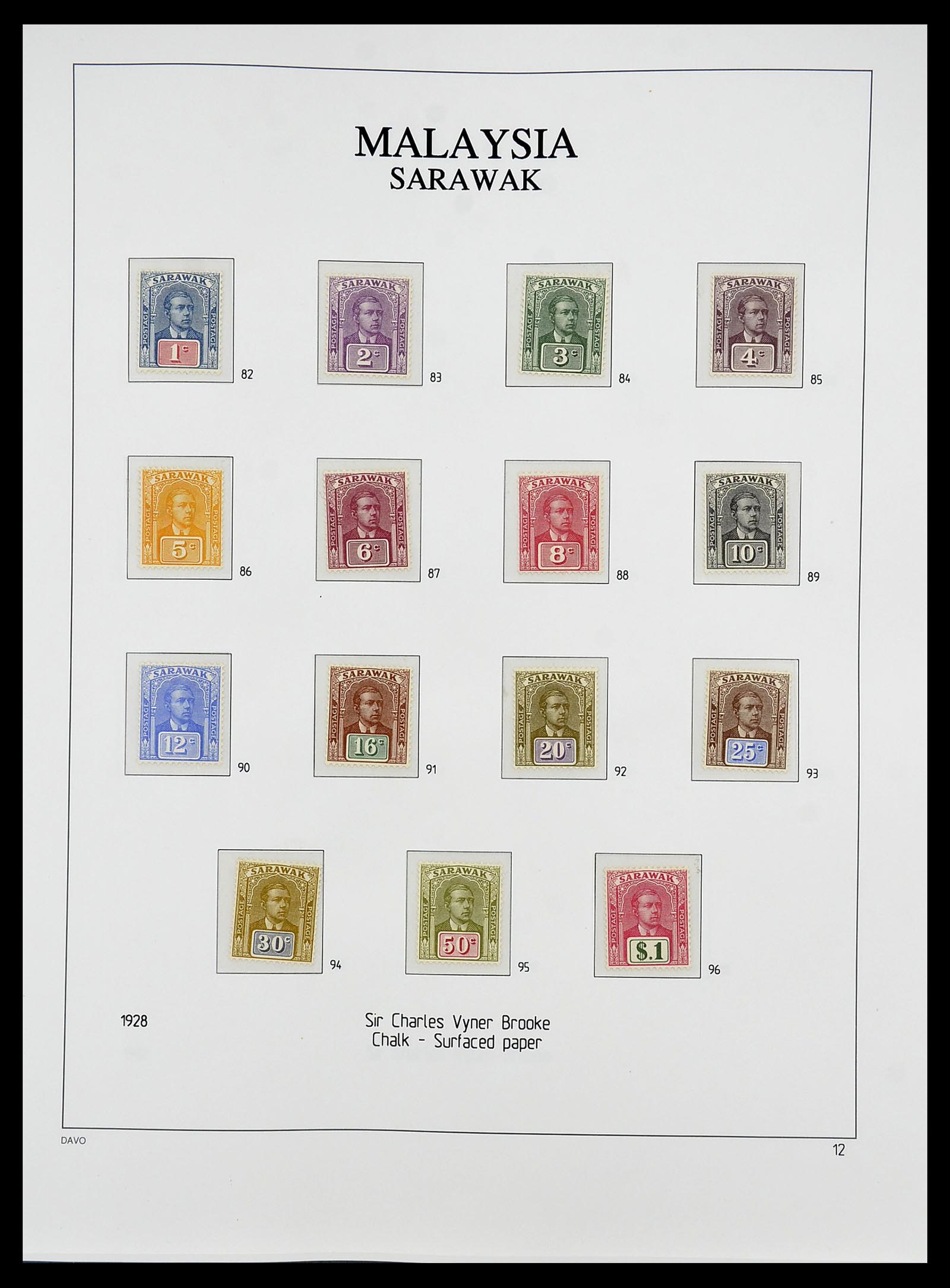 34687 014 - Postzegelverzameling 34687 Sarawak 1869-2009.