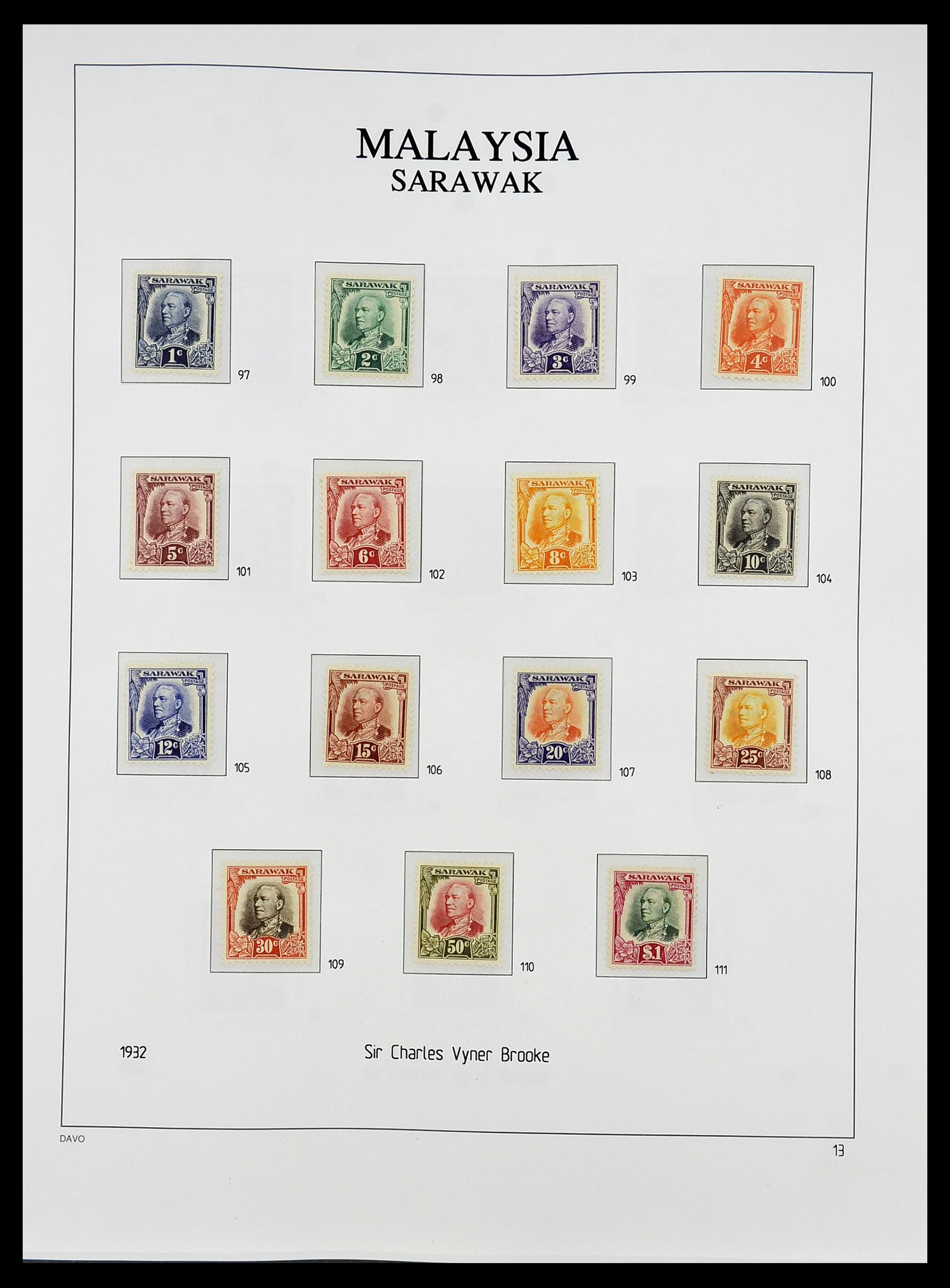 34687 015 - Postzegelverzameling 34687 Sarawak 1869-2009.