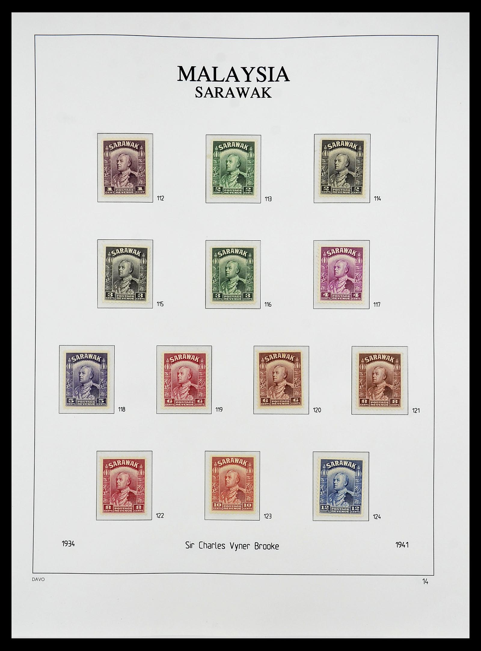 34687 016 - Postzegelverzameling 34687 Sarawak 1869-2009.