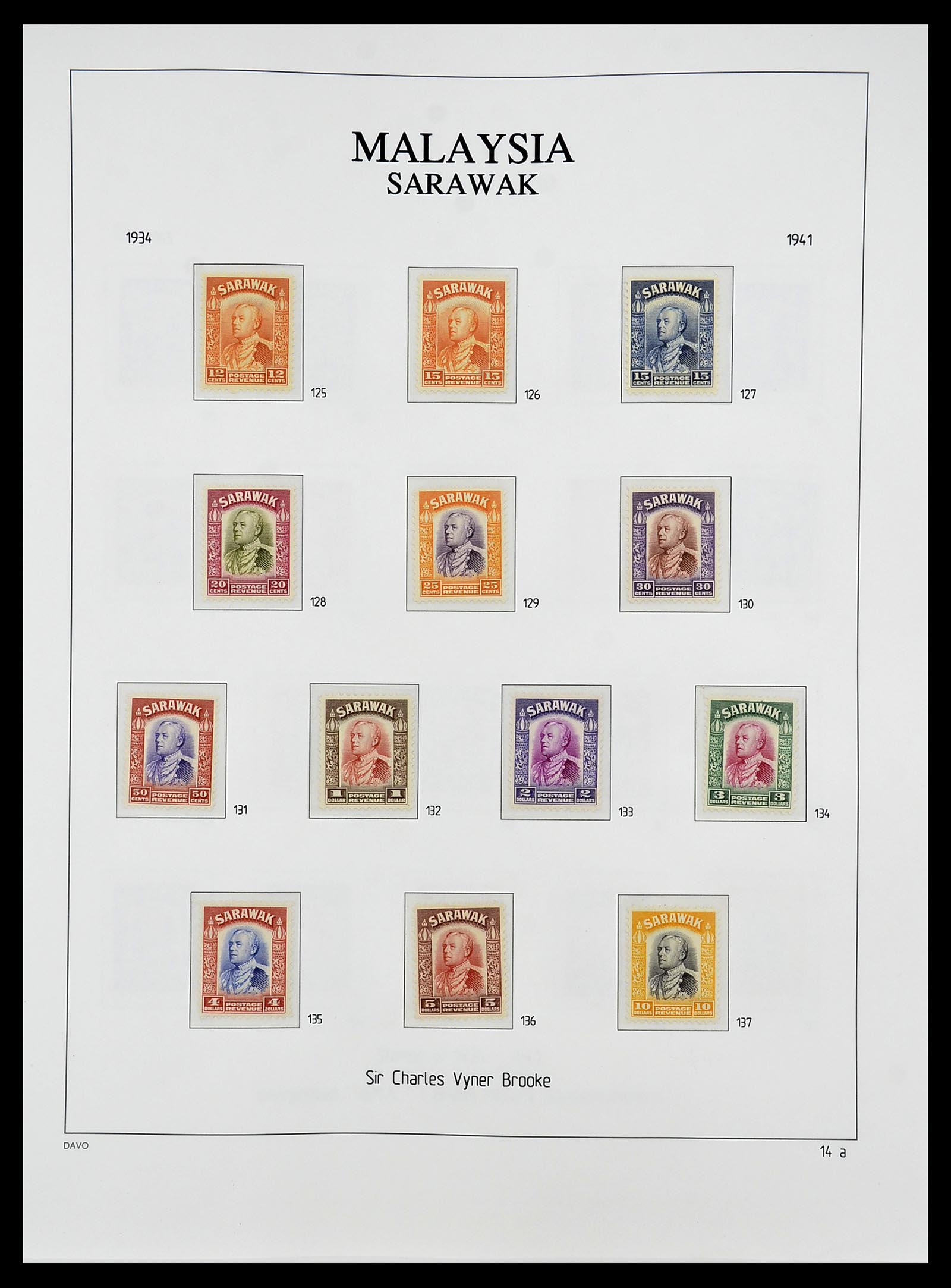 34687 017 - Postzegelverzameling 34687 Sarawak 1869-2009.