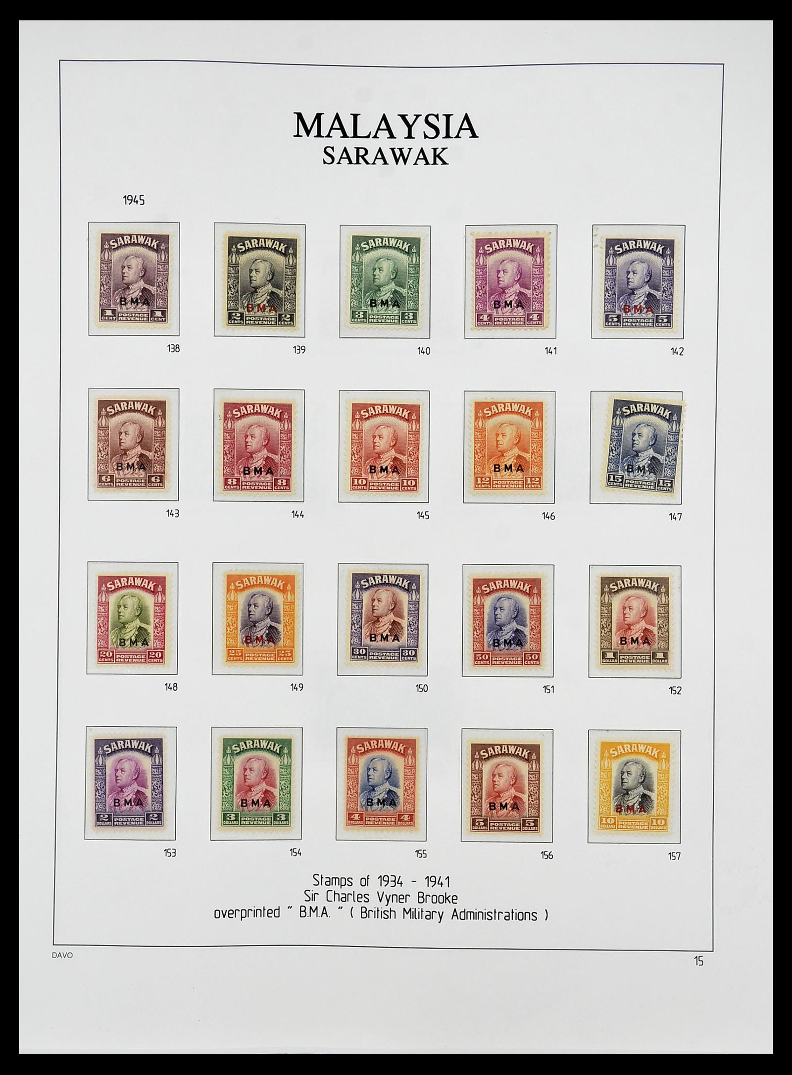 34687 018 - Postzegelverzameling 34687 Sarawak 1869-2009.
