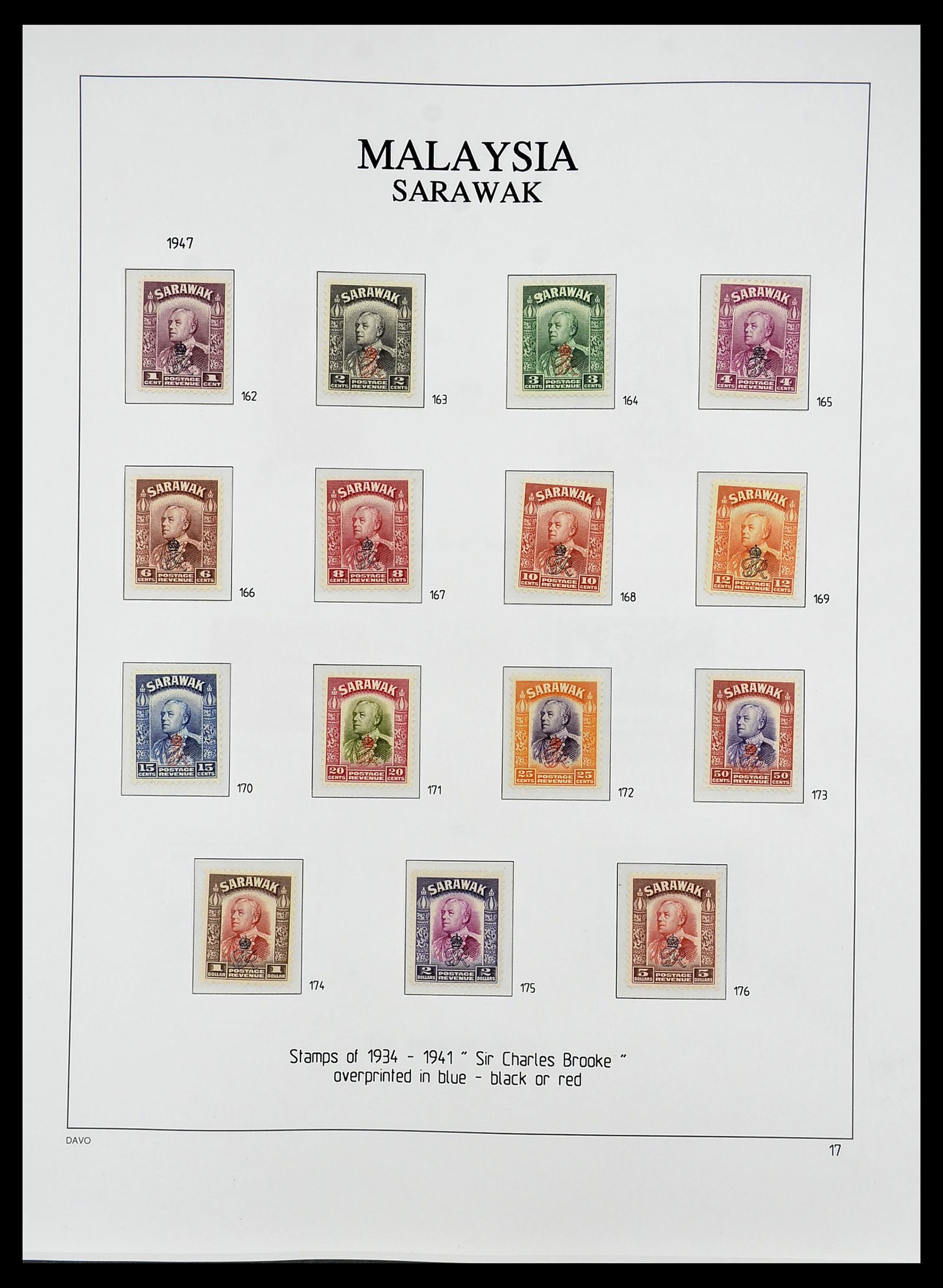 34687 020 - Postzegelverzameling 34687 Sarawak 1869-2009.