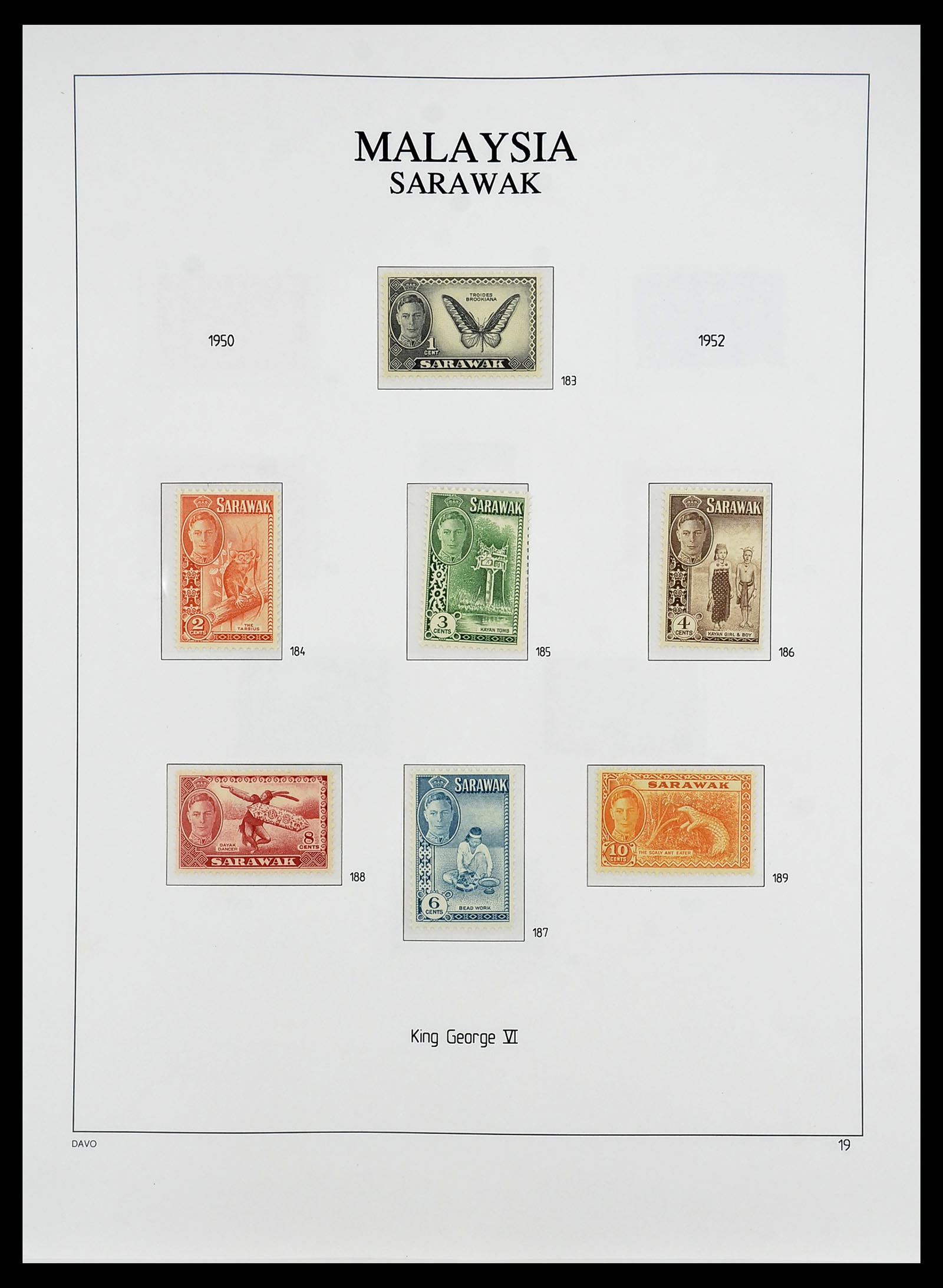 34687 022 - Postzegelverzameling 34687 Sarawak 1869-2009.