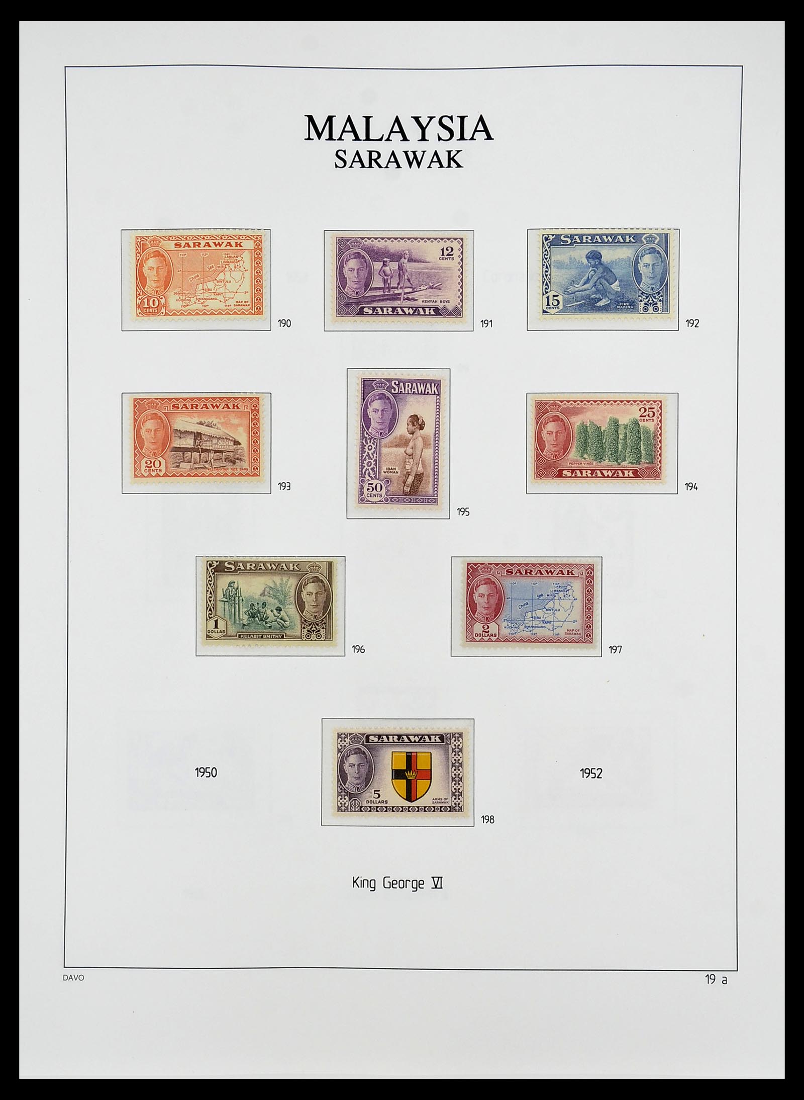 34687 023 - Postzegelverzameling 34687 Sarawak 1869-2009.