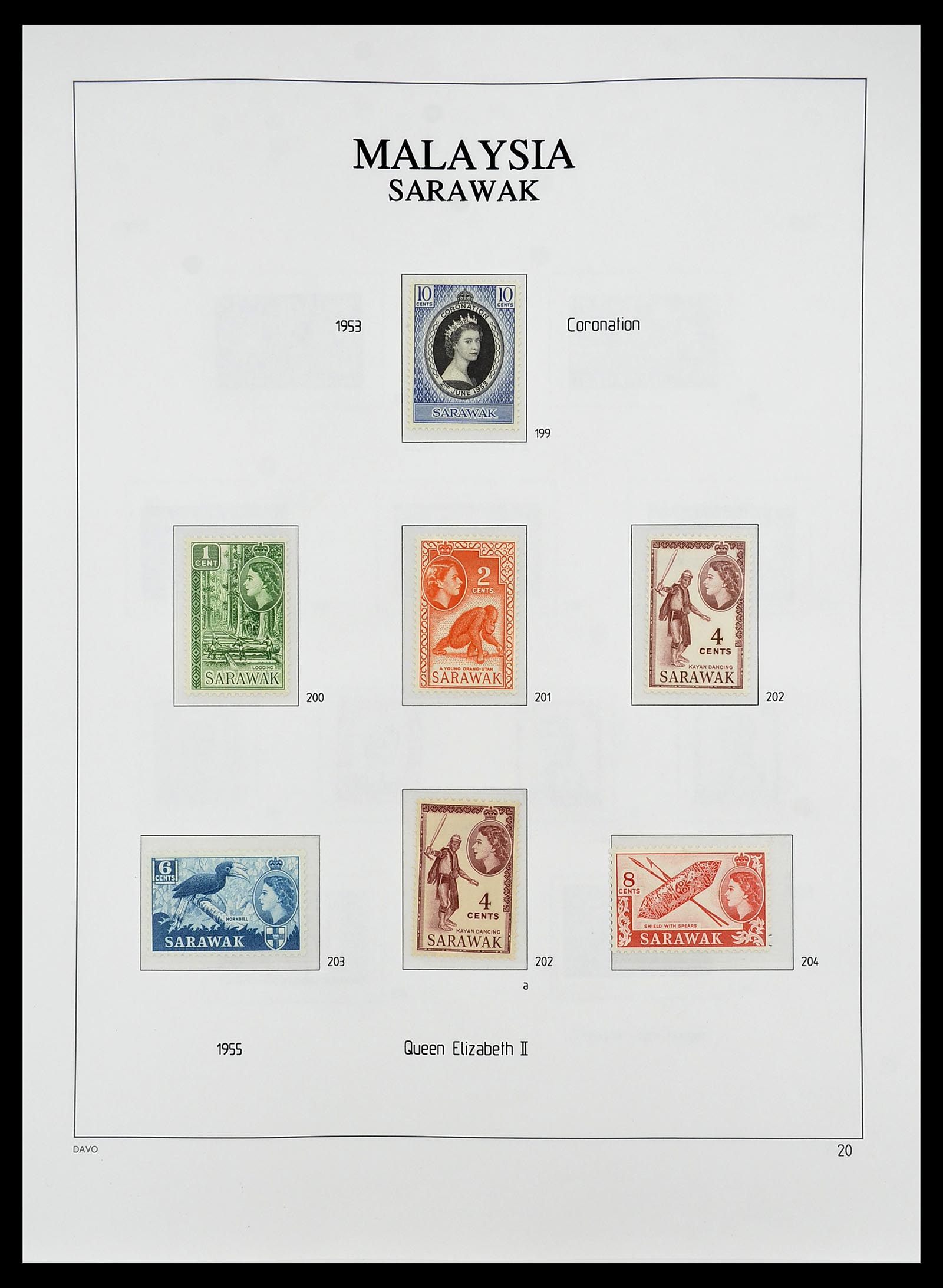 34687 024 - Postzegelverzameling 34687 Sarawak 1869-2009.