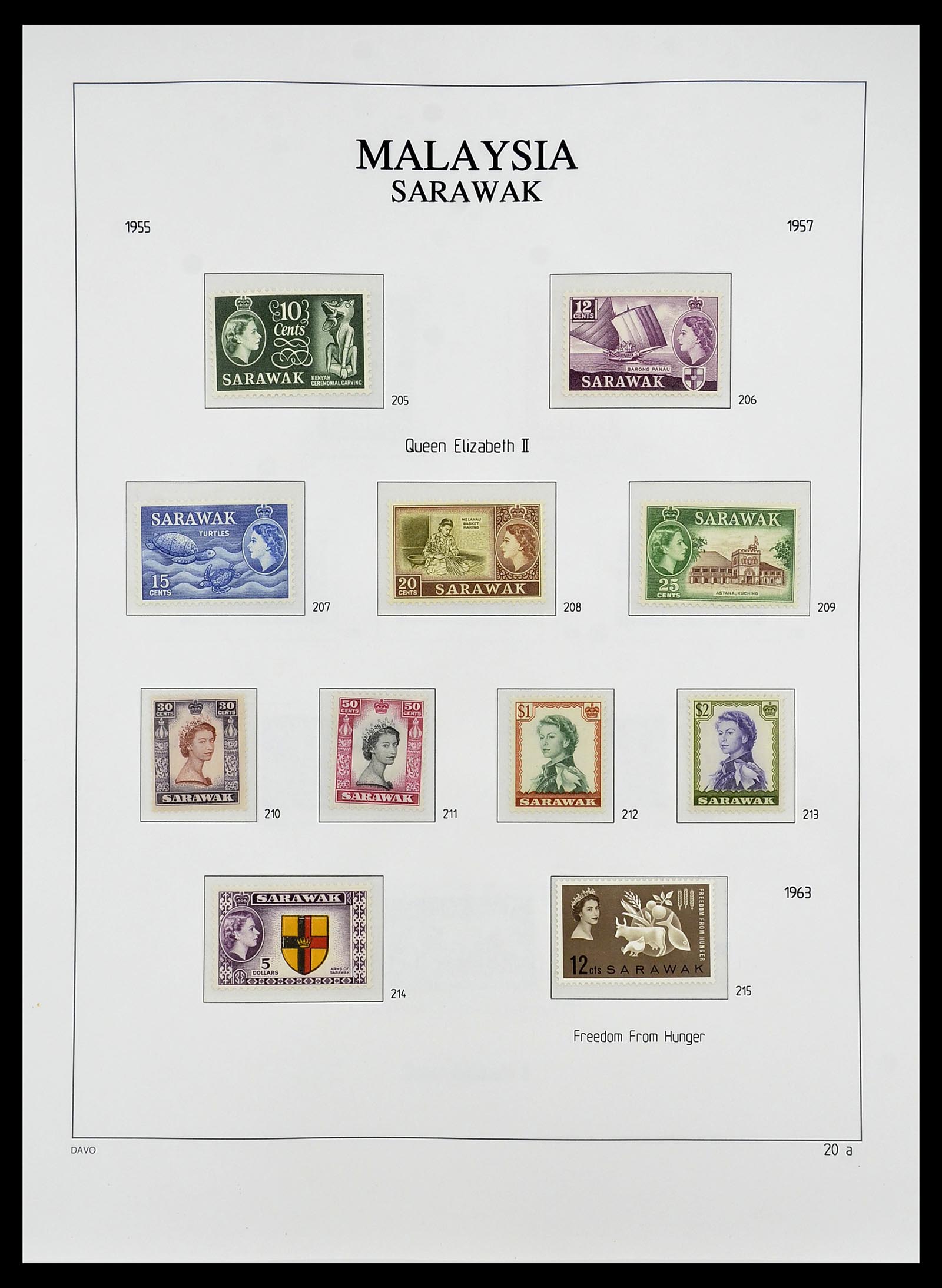 34687 025 - Postzegelverzameling 34687 Sarawak 1869-2009.