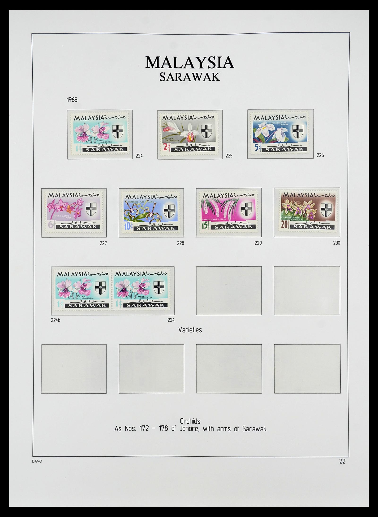 34687 027 - Postzegelverzameling 34687 Sarawak 1869-2009.
