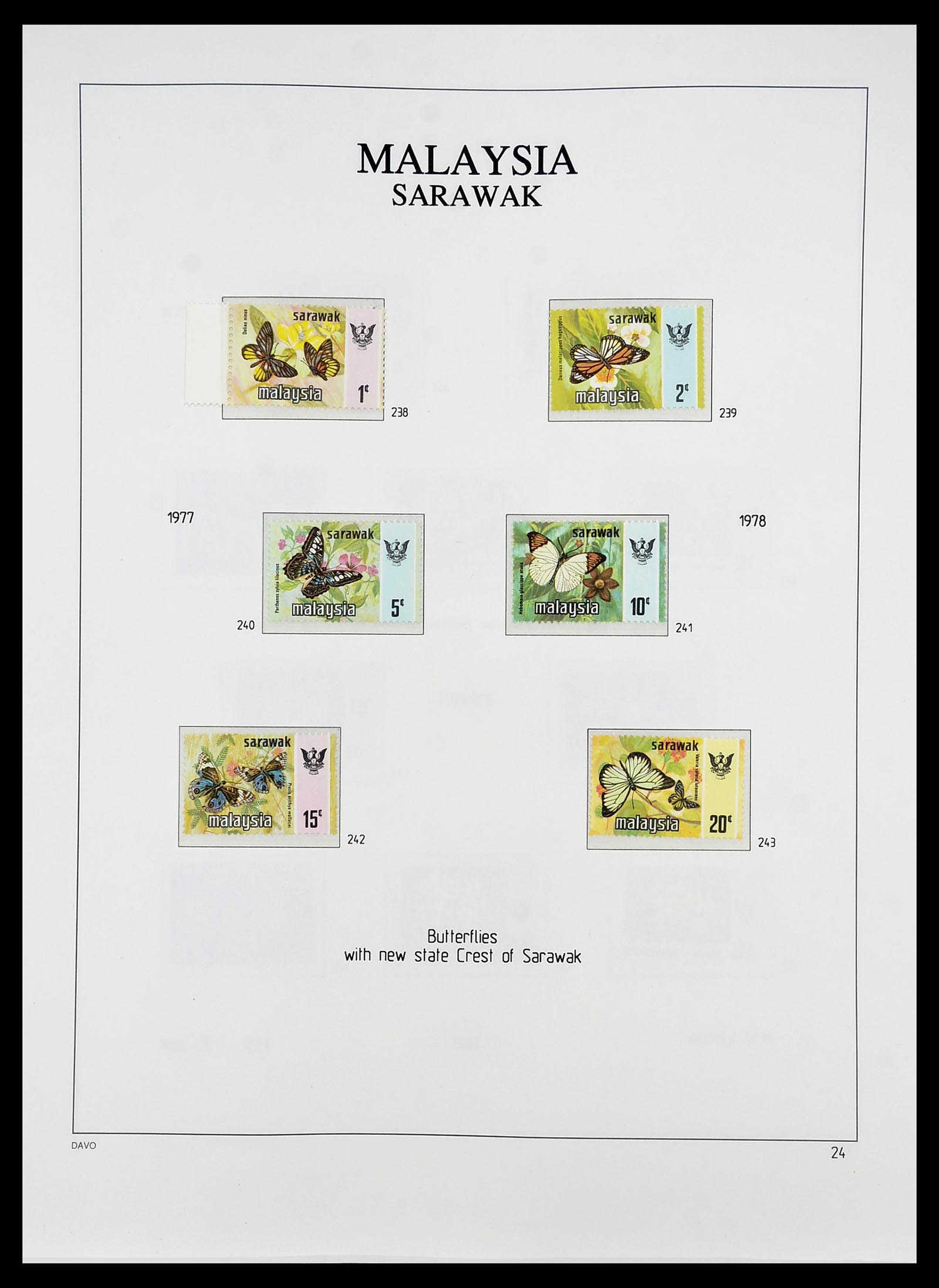 34687 029 - Postzegelverzameling 34687 Sarawak 1869-2009.