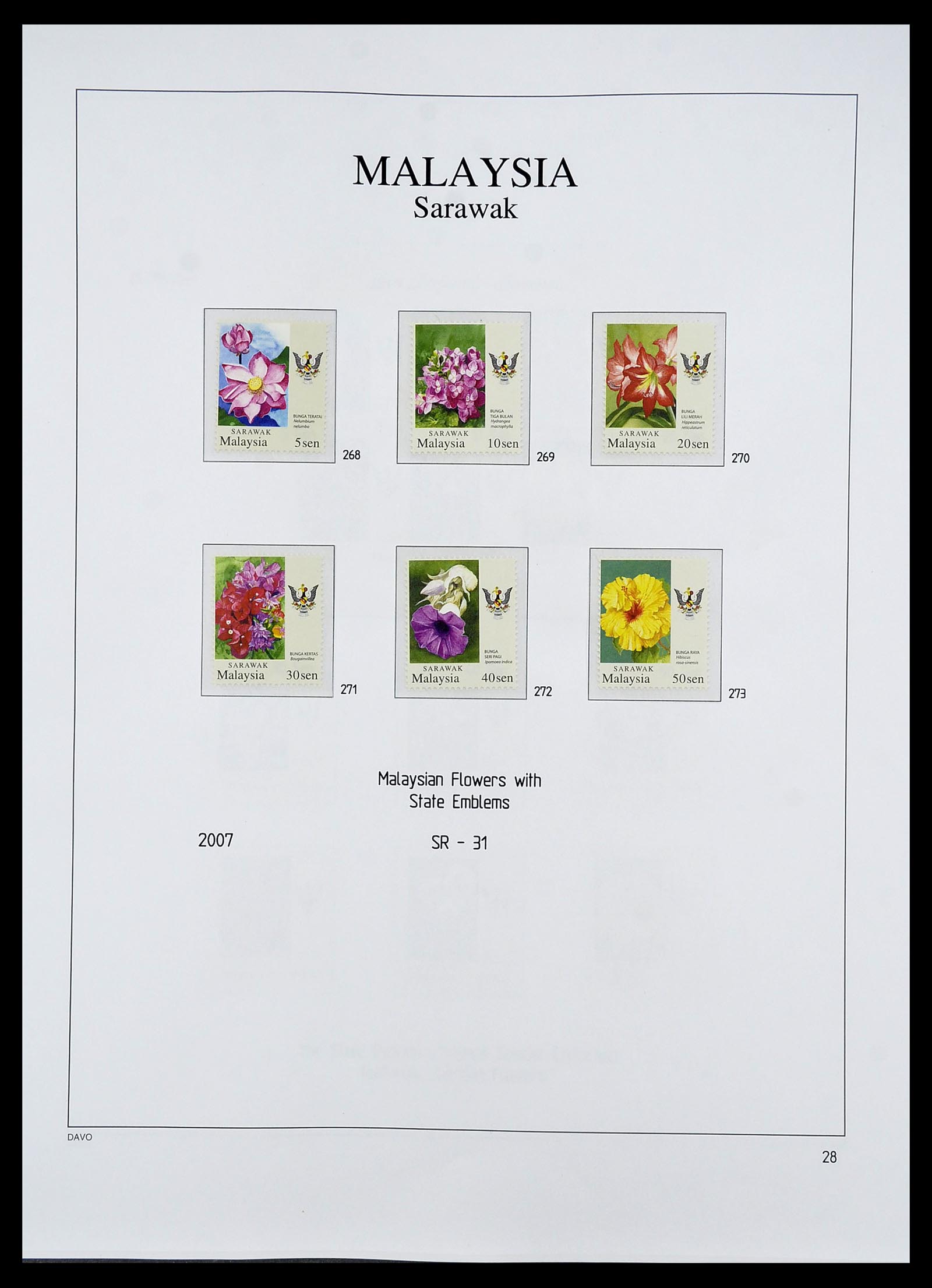 34687 033 - Postzegelverzameling 34687 Sarawak 1869-2009.