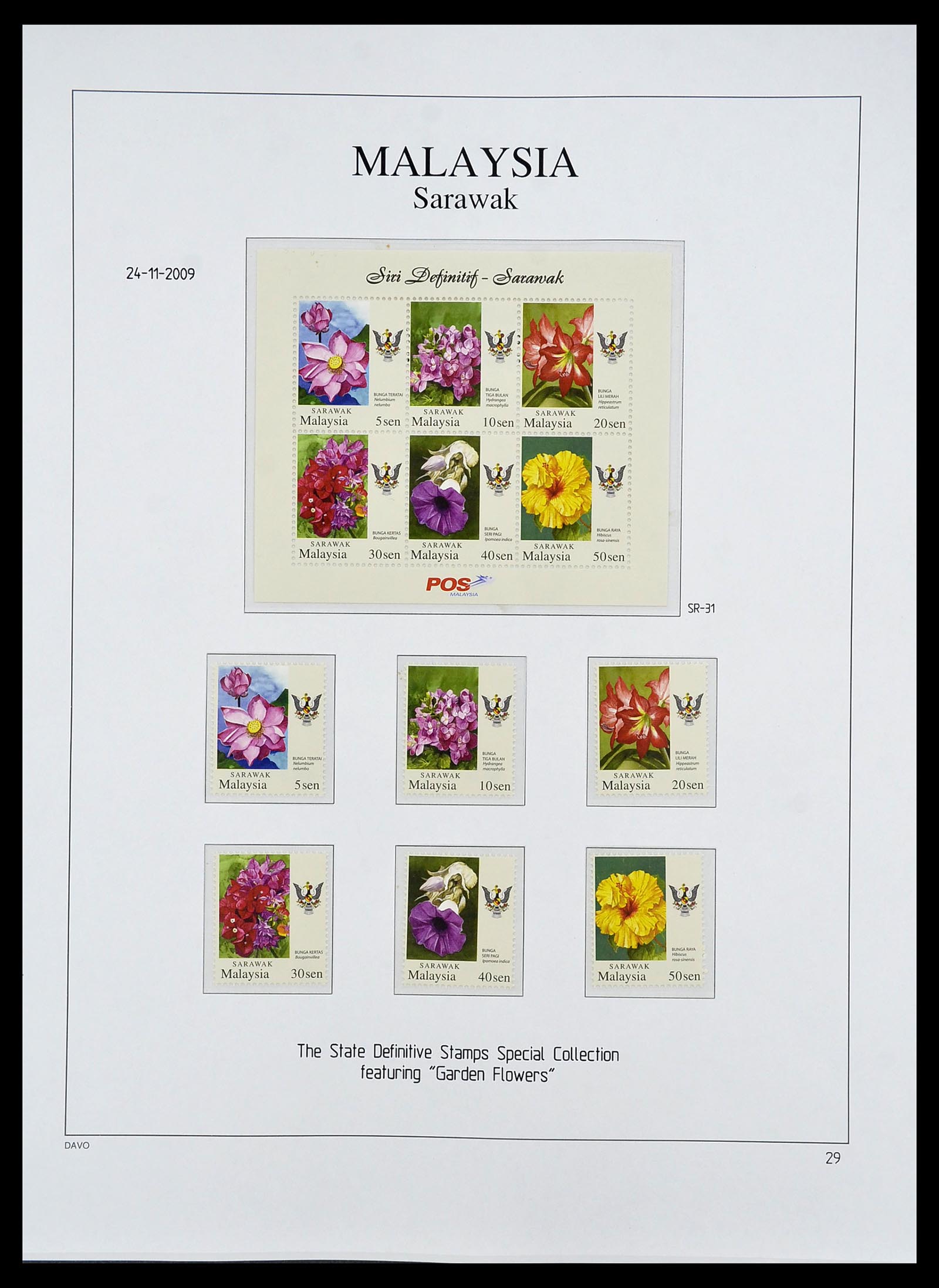 34687 034 - Postzegelverzameling 34687 Sarawak 1869-2009.