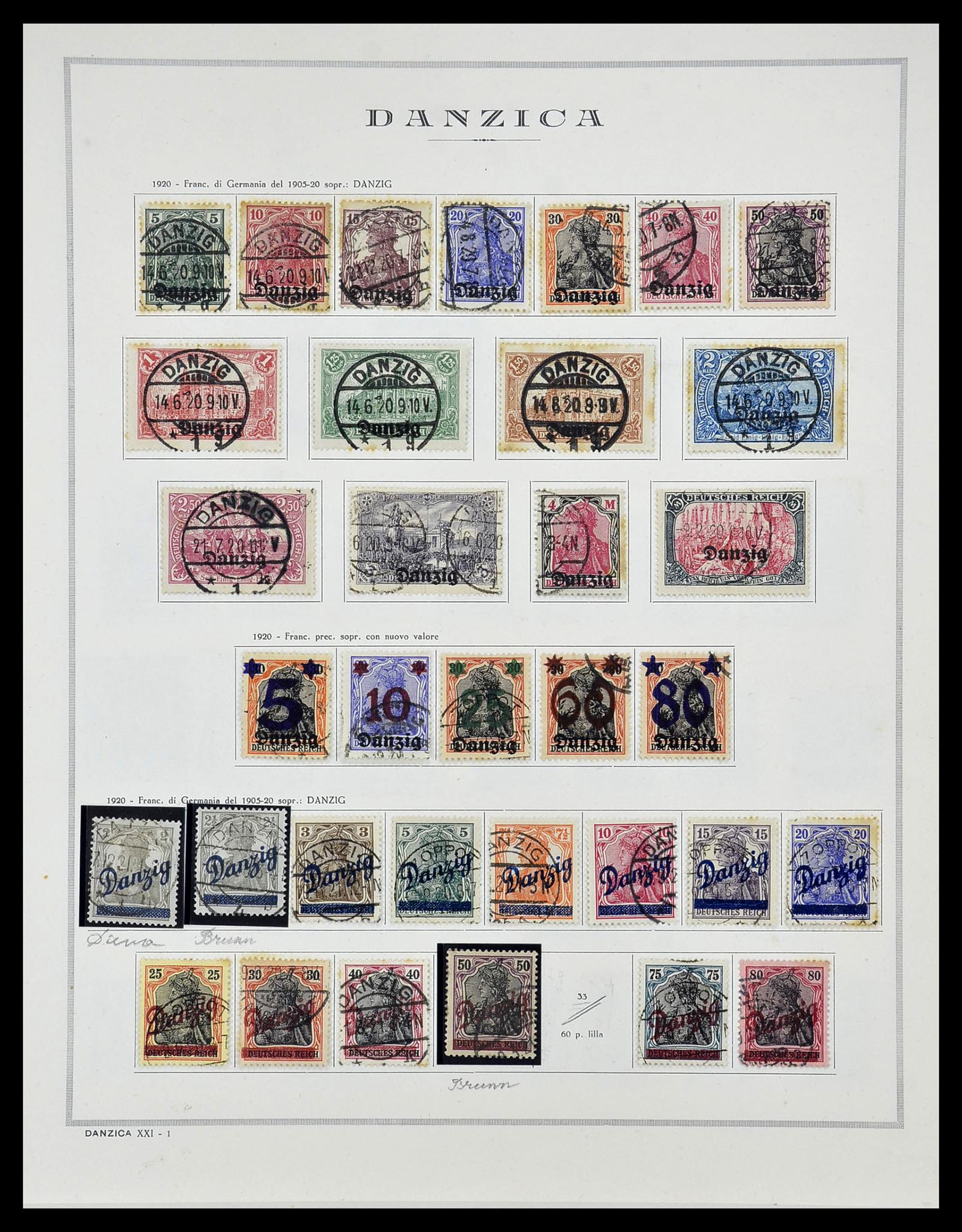34689 001 - Stamp Collection 34689 Danzig 1920-1939.