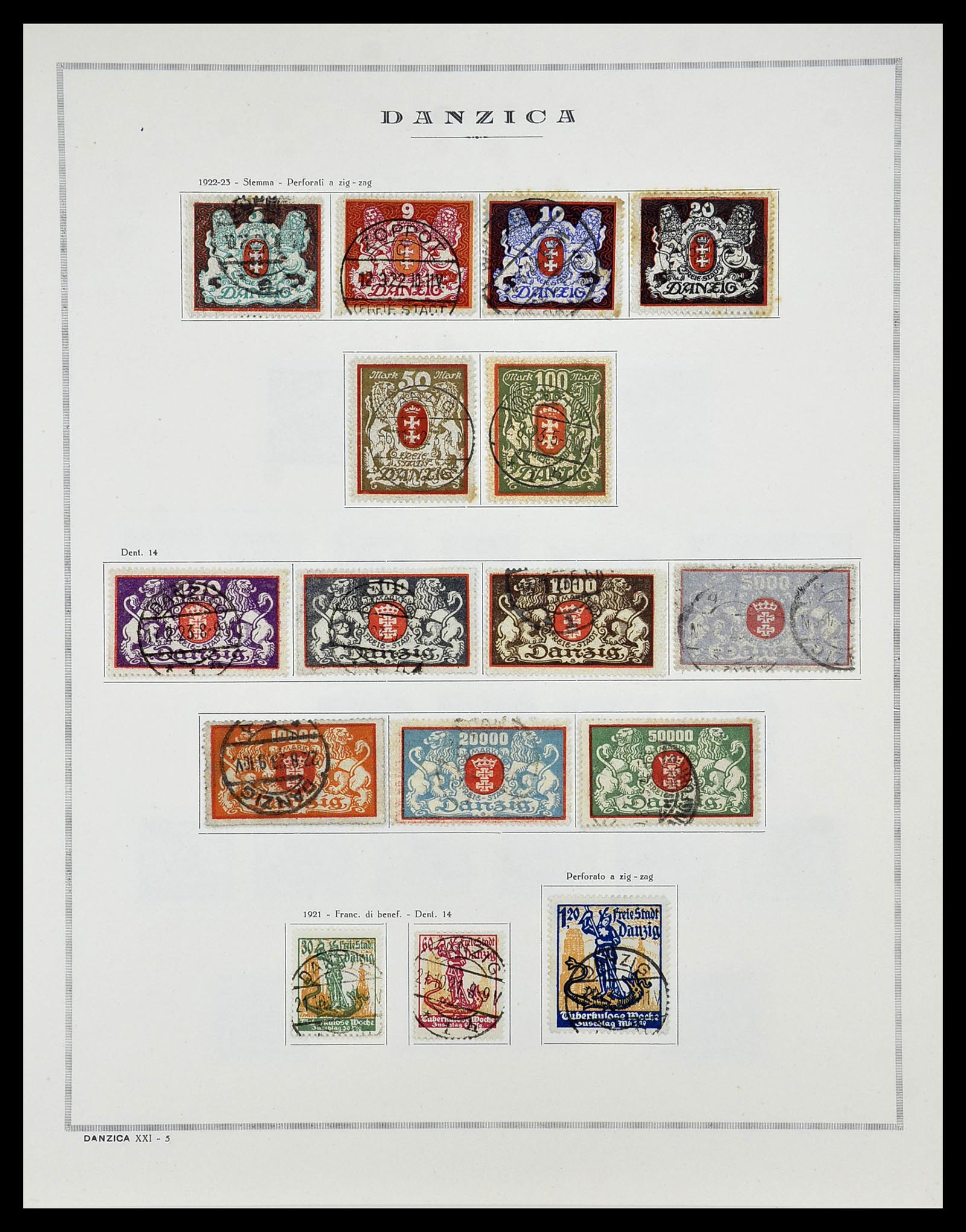 34689 004 - Postzegelverzameling 34689 Danzig 1920-1939.