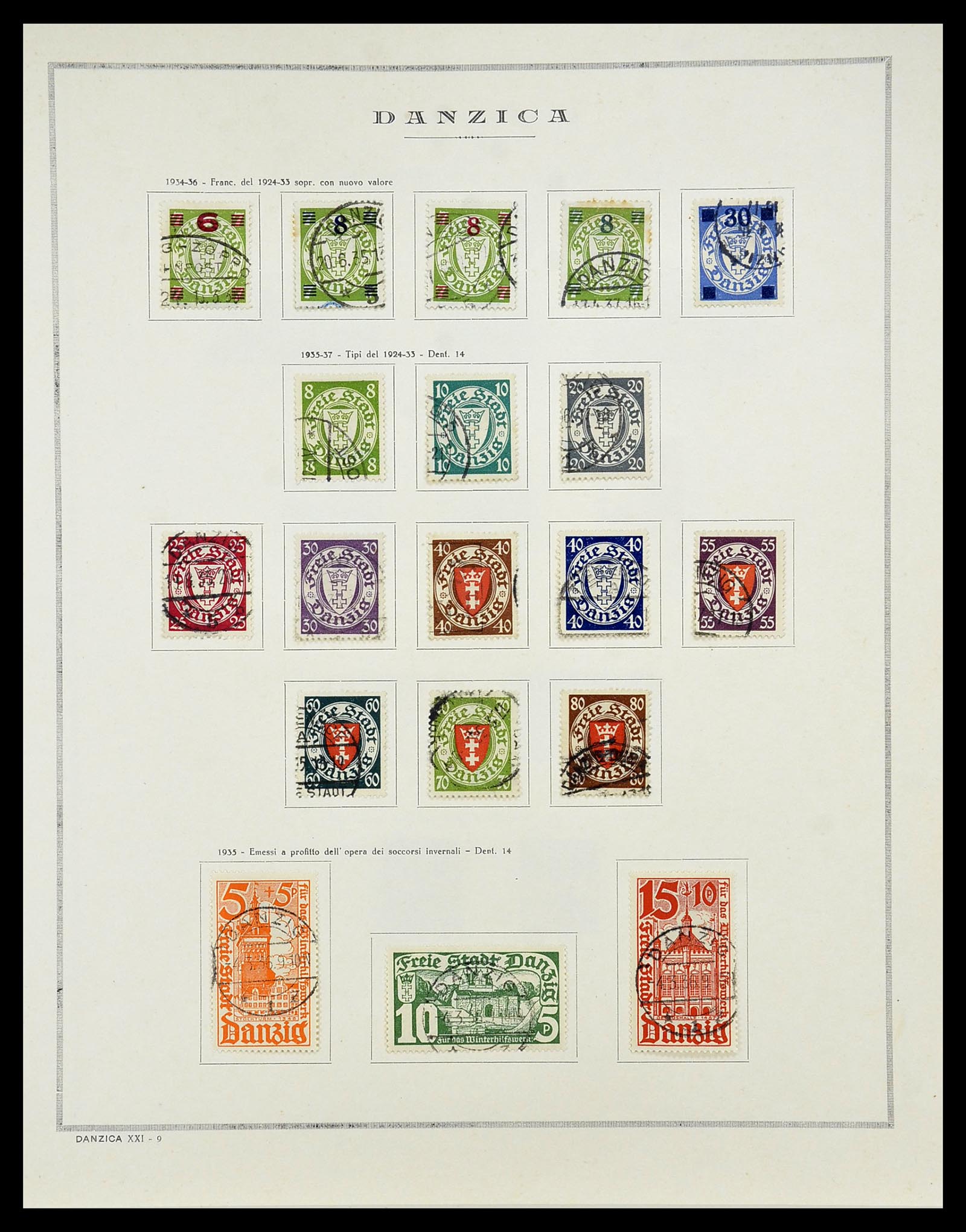 34689 008 - Postzegelverzameling 34689 Danzig 1920-1939.