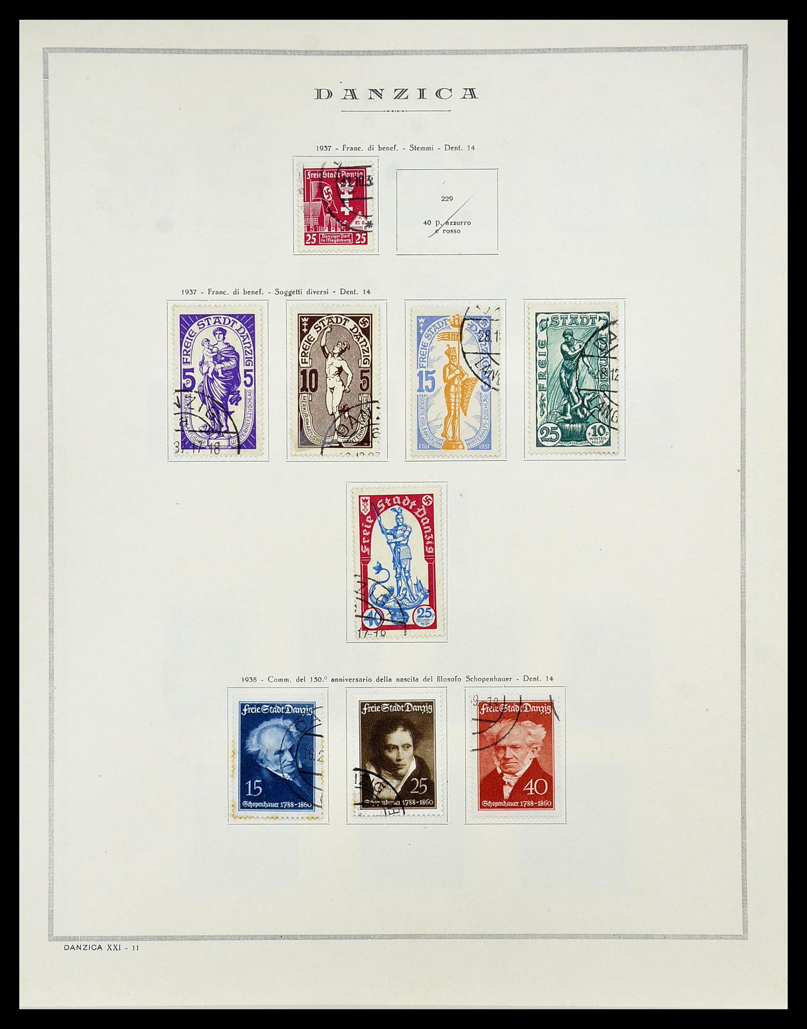 34689 010 - Postzegelverzameling 34689 Danzig 1920-1939.