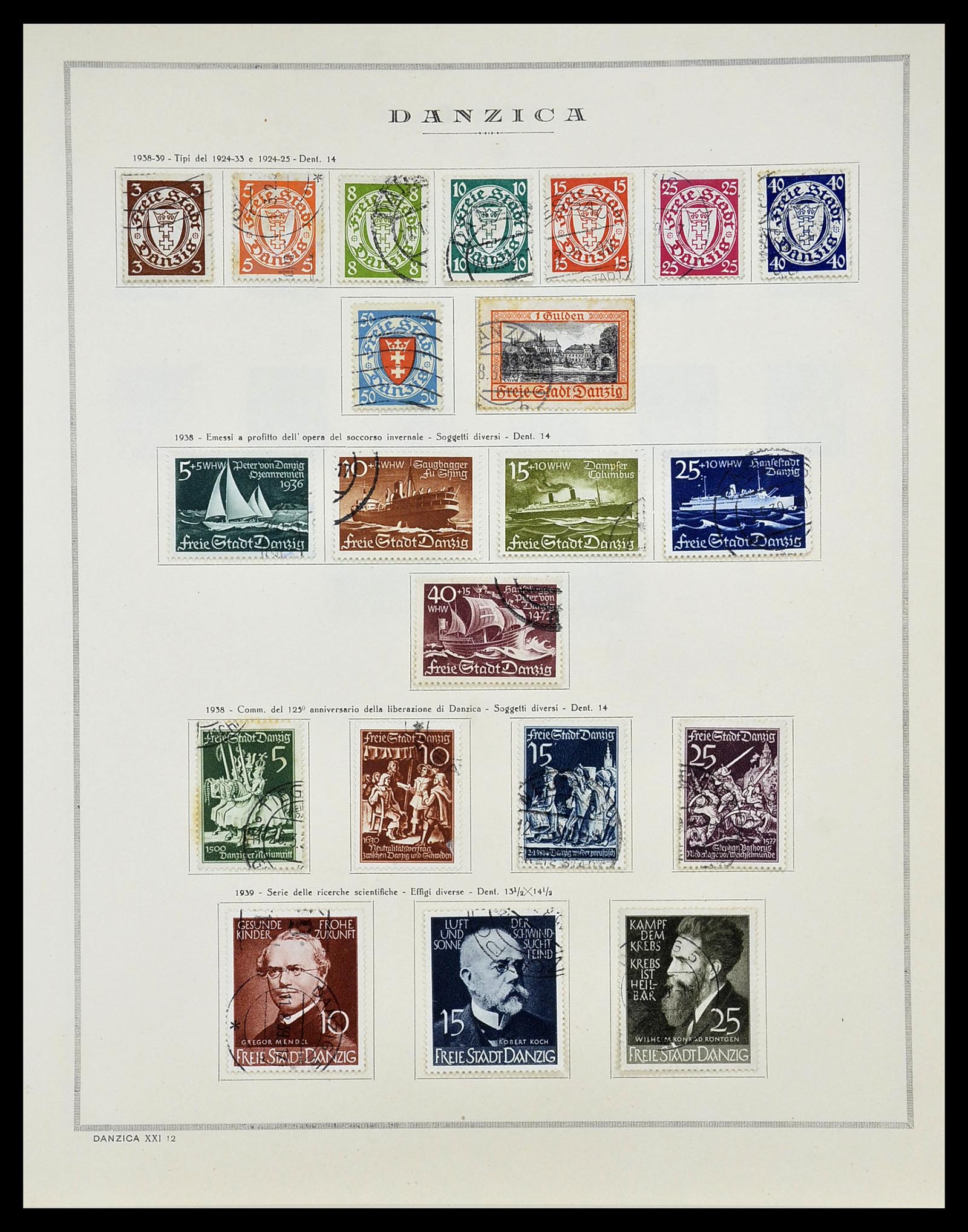 34689 011 - Postzegelverzameling 34689 Danzig 1920-1939.