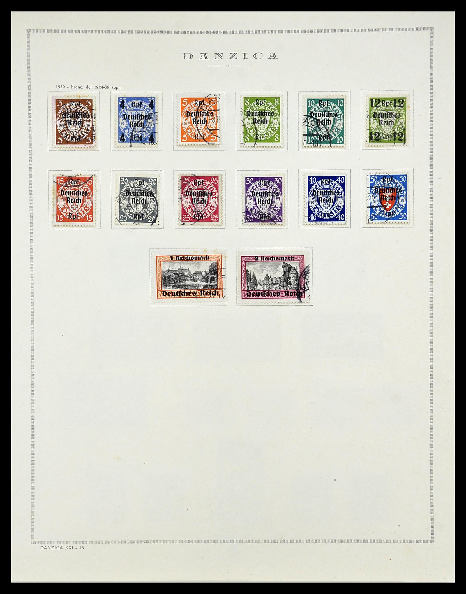 34689 012 - Postzegelverzameling 34689 Danzig 1920-1939.