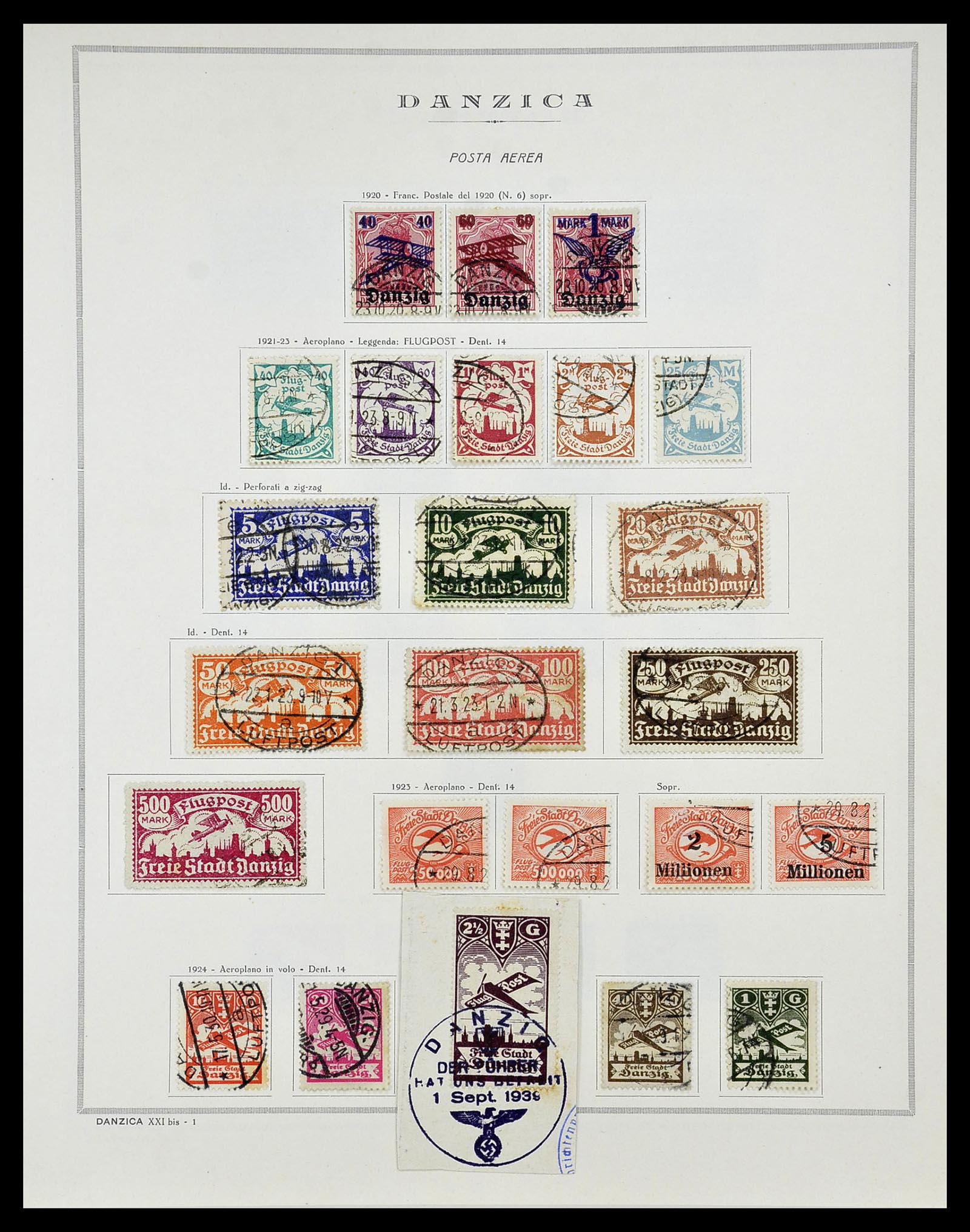 34689 013 - Postzegelverzameling 34689 Danzig 1920-1939.