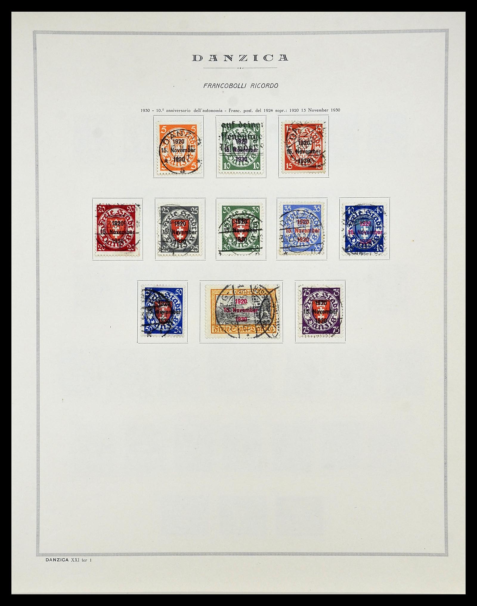 34689 015 - Postzegelverzameling 34689 Danzig 1920-1939.