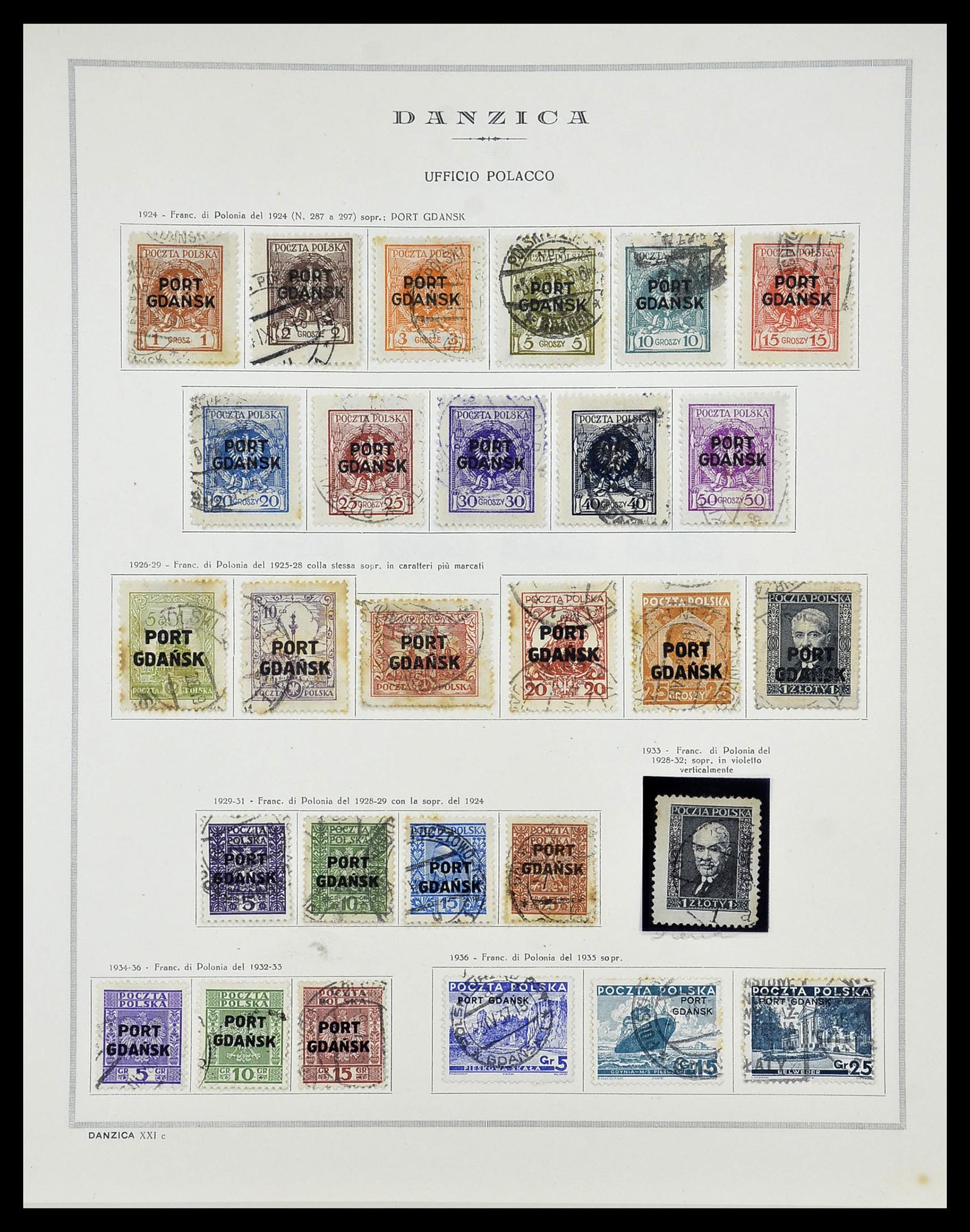 34689 019 - Postzegelverzameling 34689 Danzig 1920-1939.
