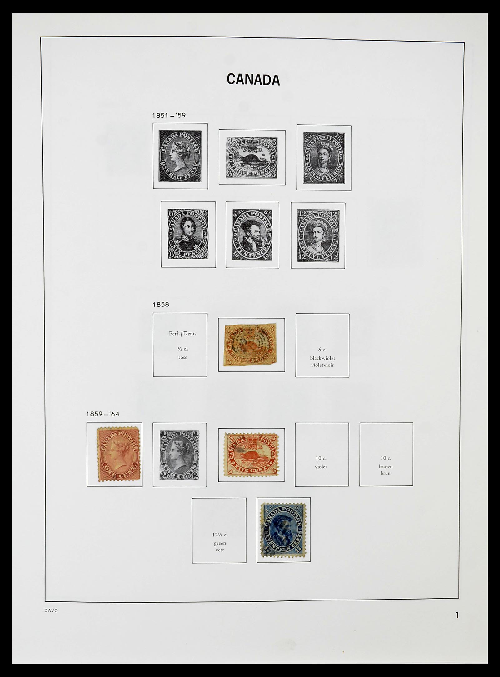 34692 001 - Postzegelverzameling 34692 Canada 1858-1989.
