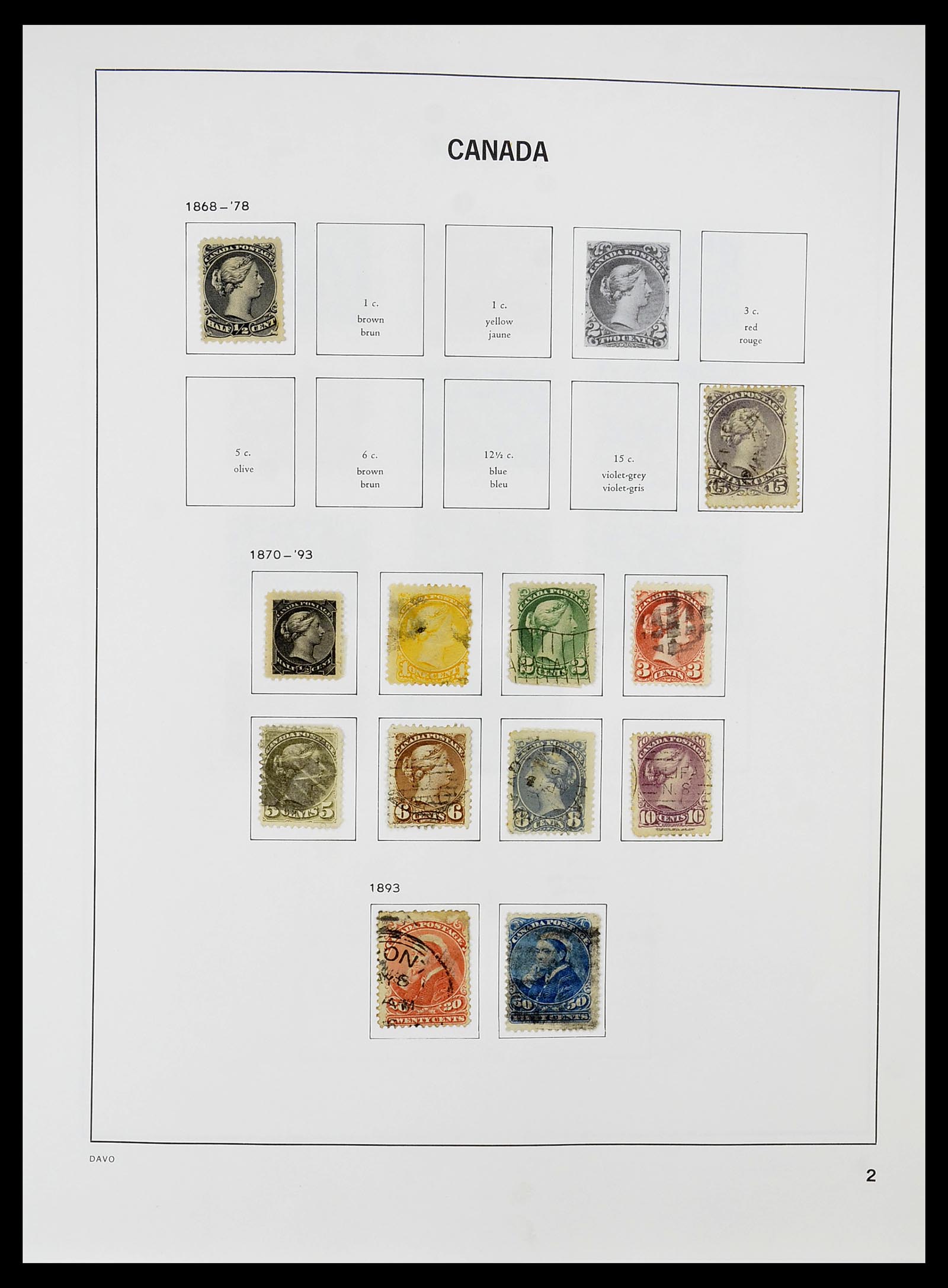 34692 002 - Postzegelverzameling 34692 Canada 1858-1989.