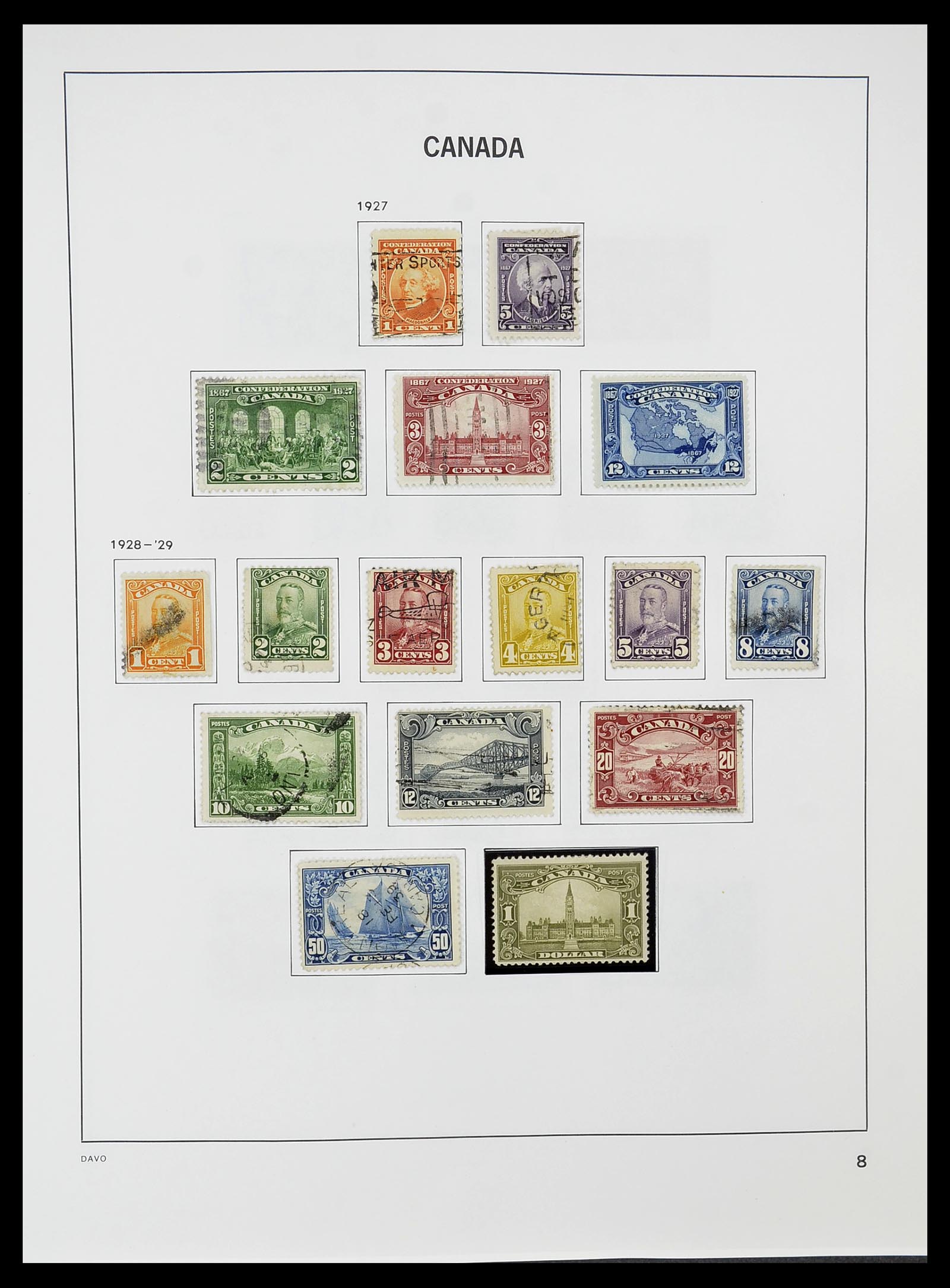 34692 010 - Postzegelverzameling 34692 Canada 1858-1989.