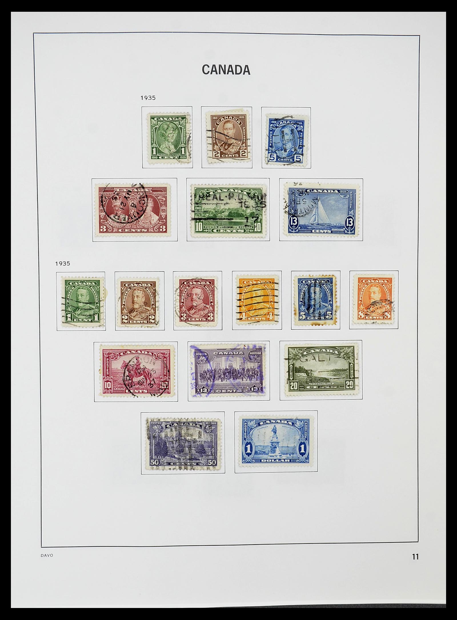 34692 014 - Postzegelverzameling 34692 Canada 1858-1989.